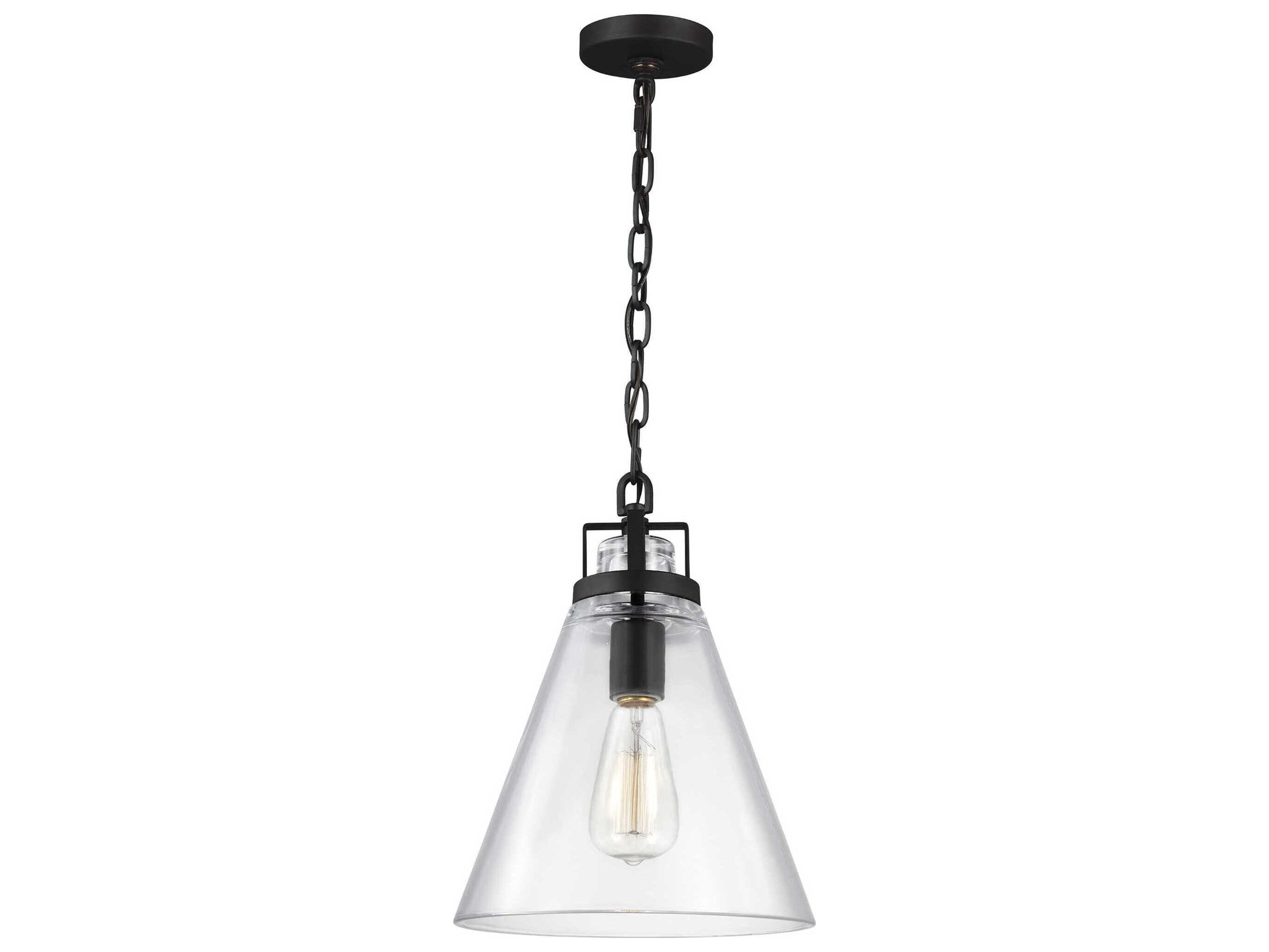 Visual Comfort Studio Frontage 1-Light Oil Rubbed Bronze Mini Pendant