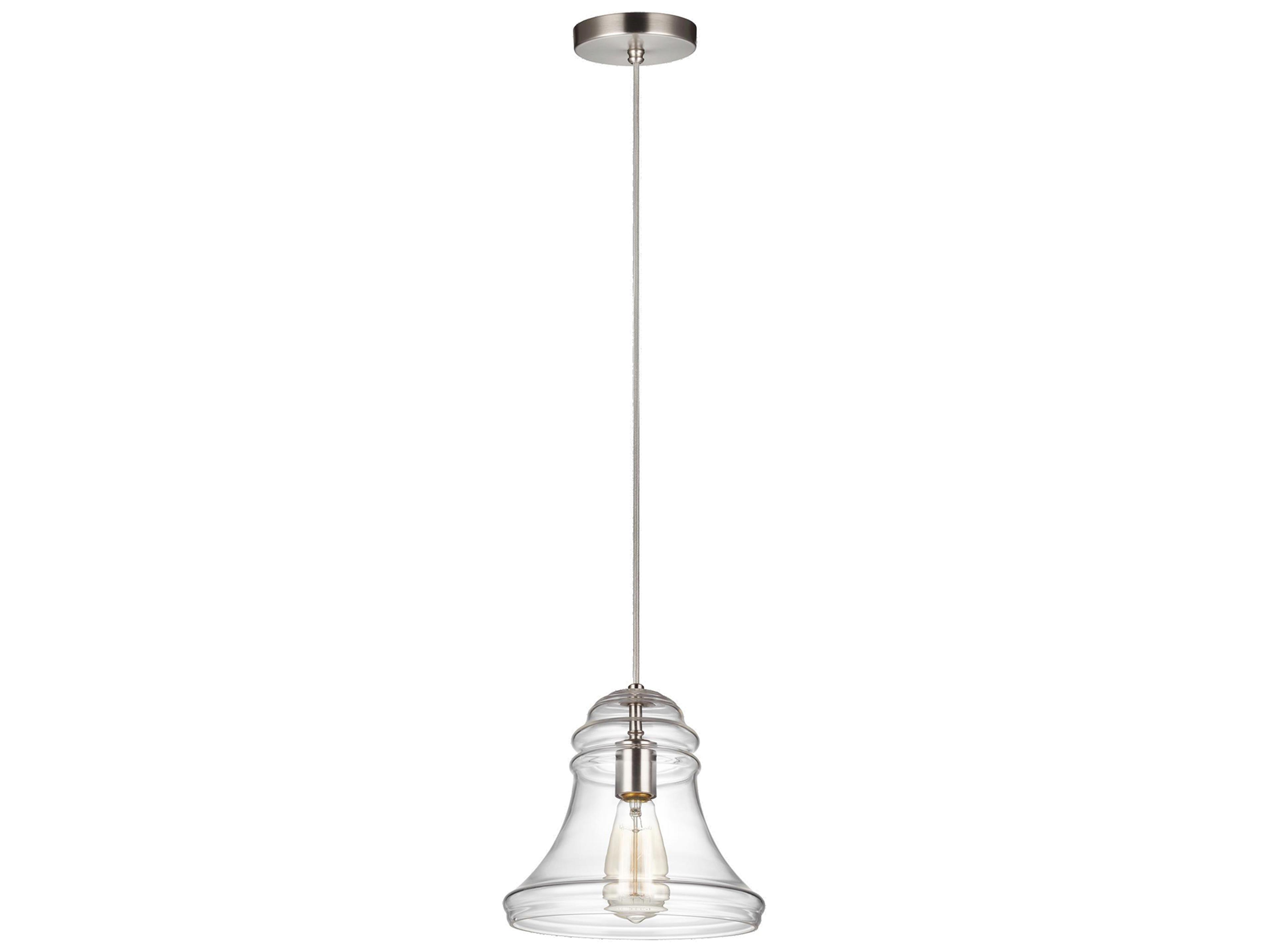 Visual Comfort Studio Doyle 1-Light Satin Nickel Mini Pendant