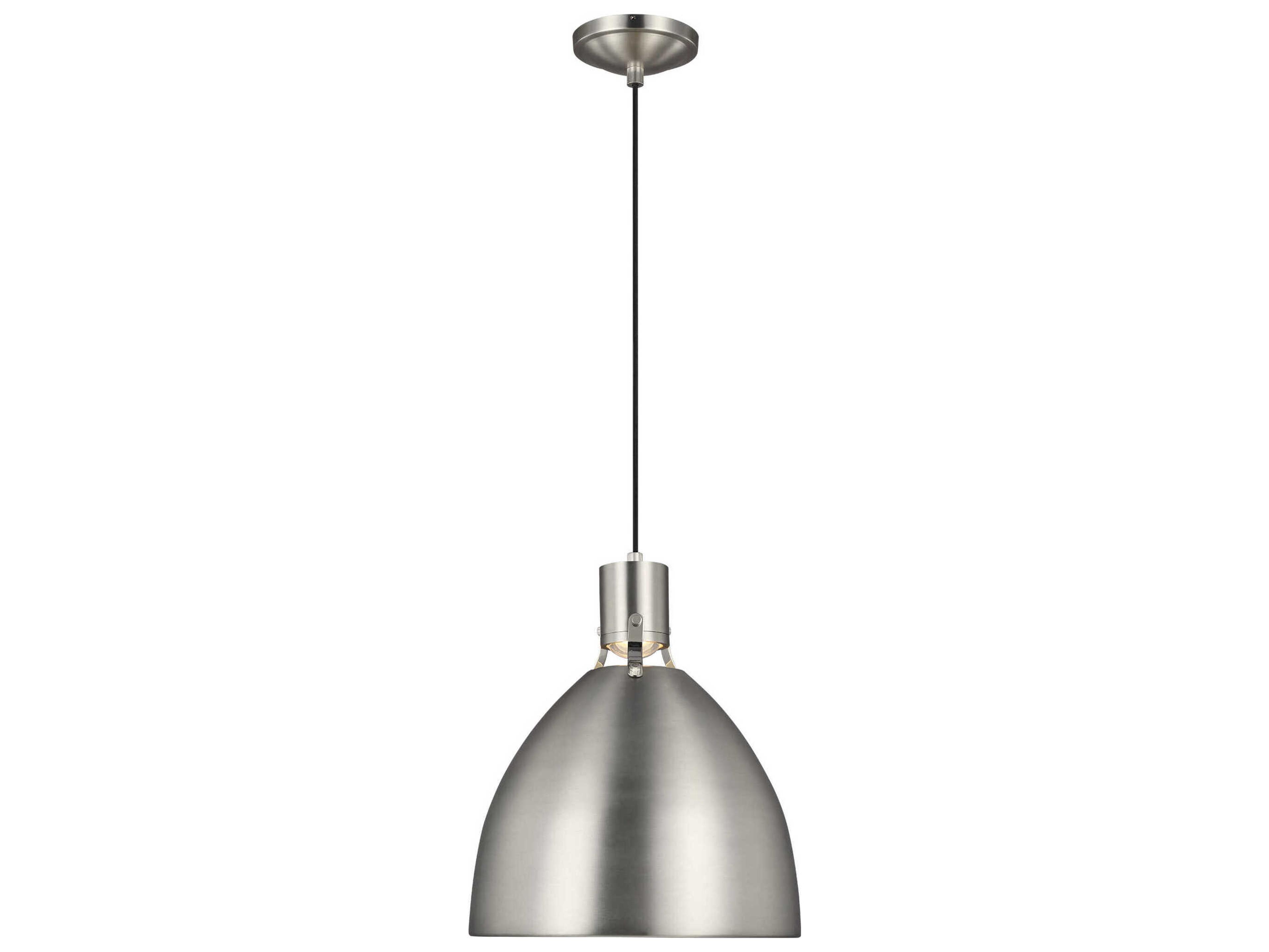 Visual Comfort Studio Brynne 1-Light Satin Nickel Pendant