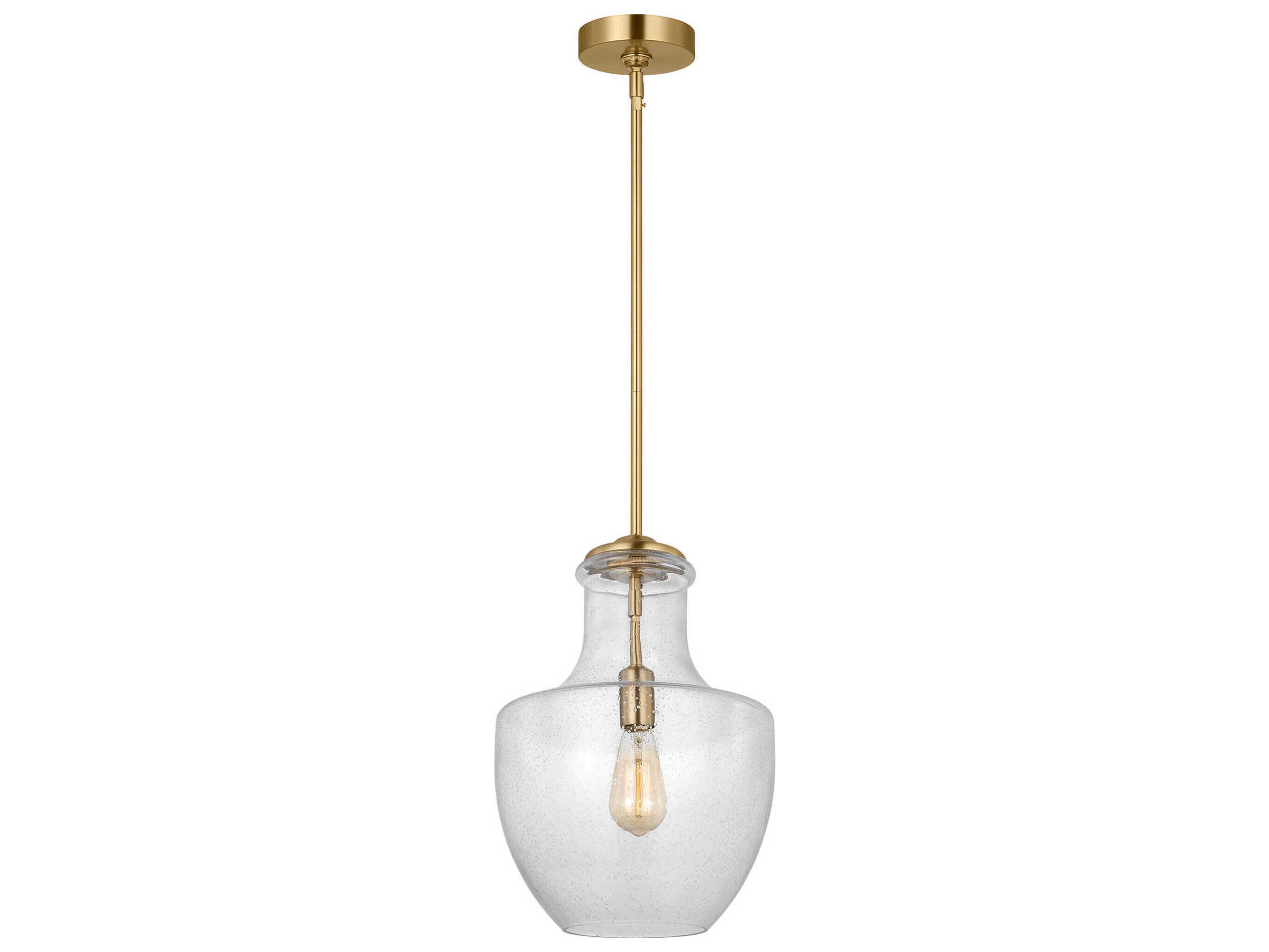 Visual Comfort Studio Baylor 1-Light Satin Brass Mini Pendant