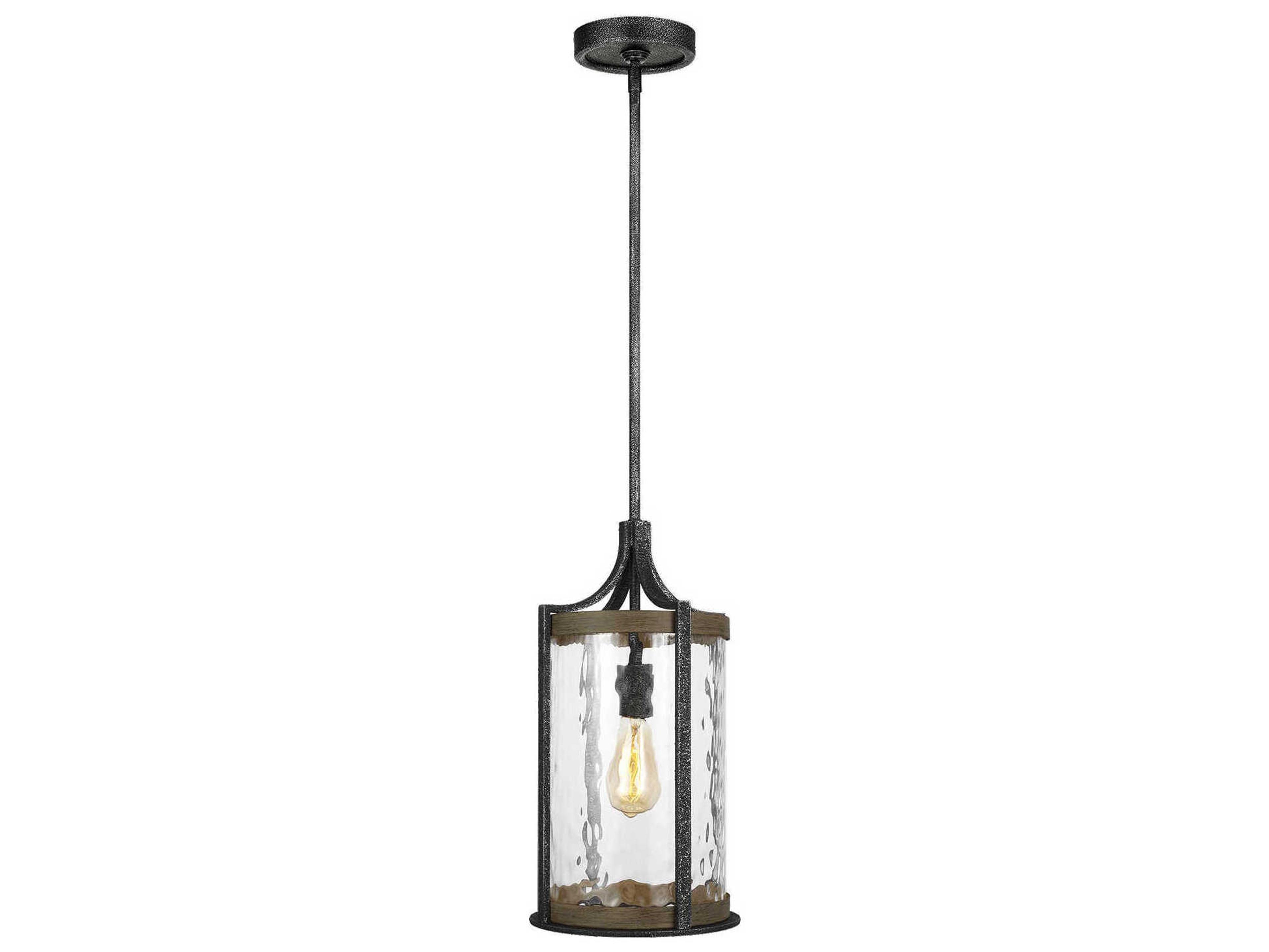 Visual Comfort Studio Angelo 1-Light Gray Cylinder Mini Pendant