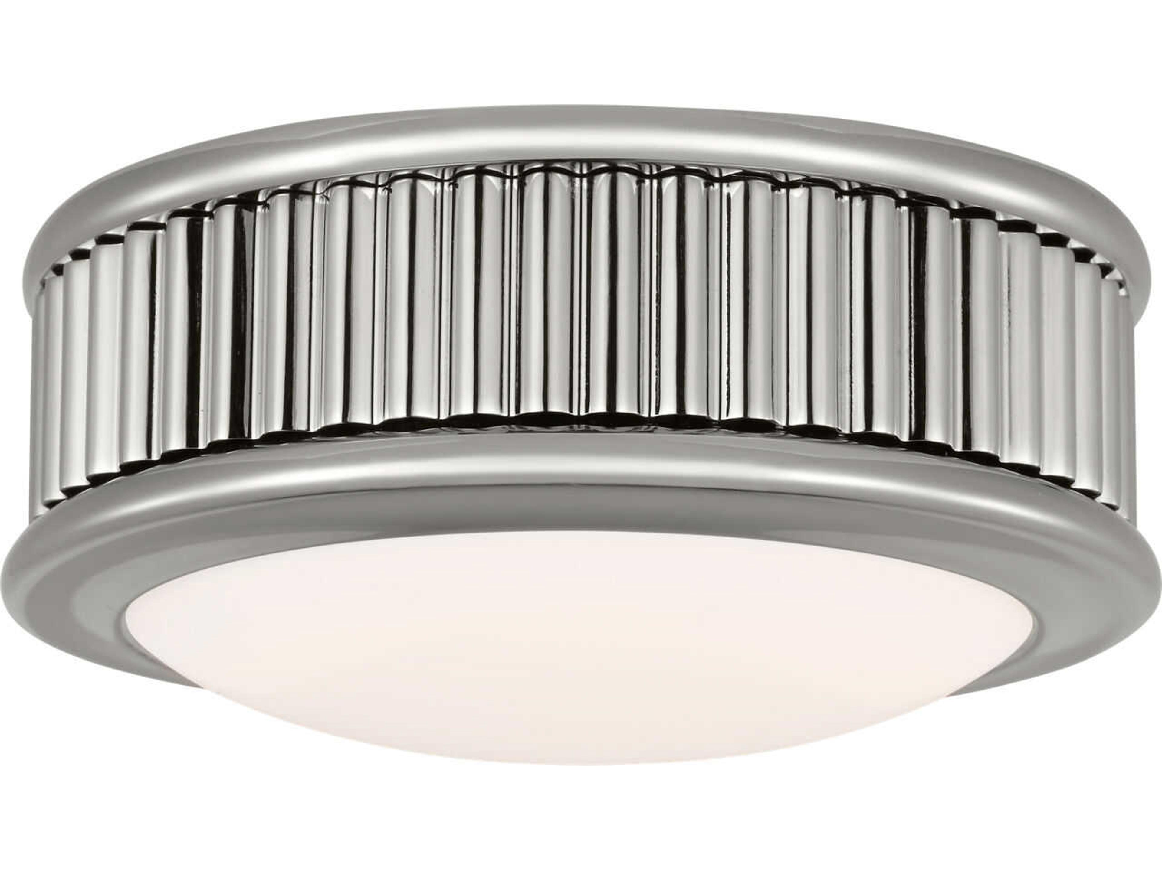 Visual Comfort Studio Ritz Polished Nickel Round Flush Mount