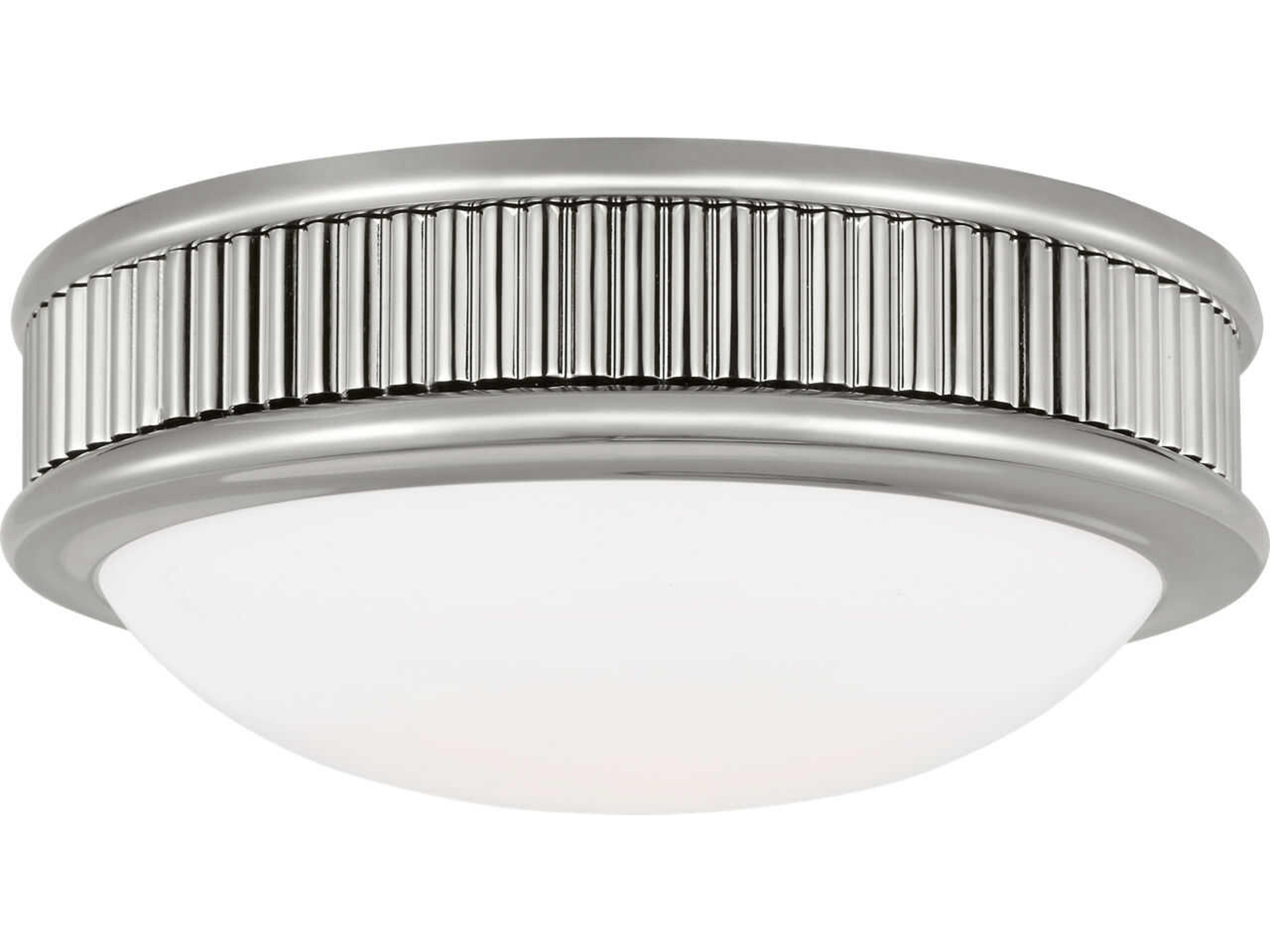 Visual Comfort Studio Ritz Polished Nickel Round Flush Mount