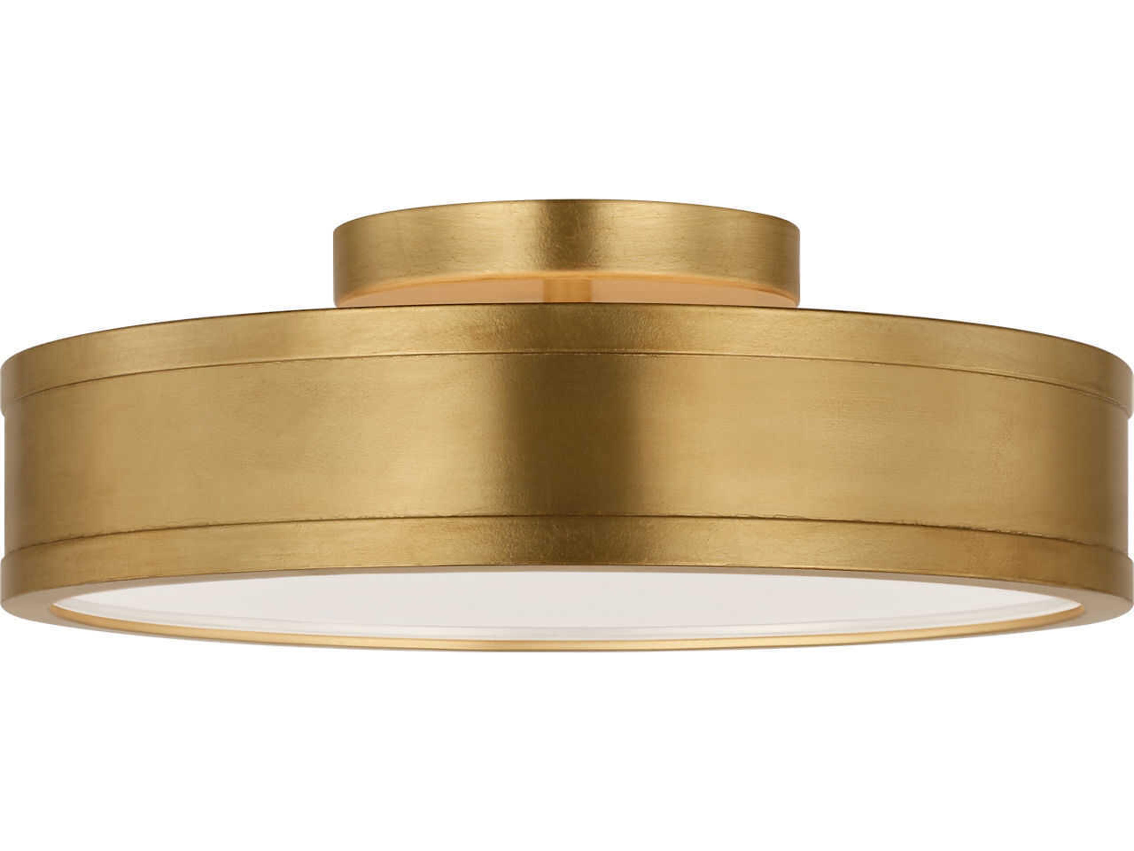 Visual Comfort Studio Dupont Gild Gold Round Semi Flush Mount
