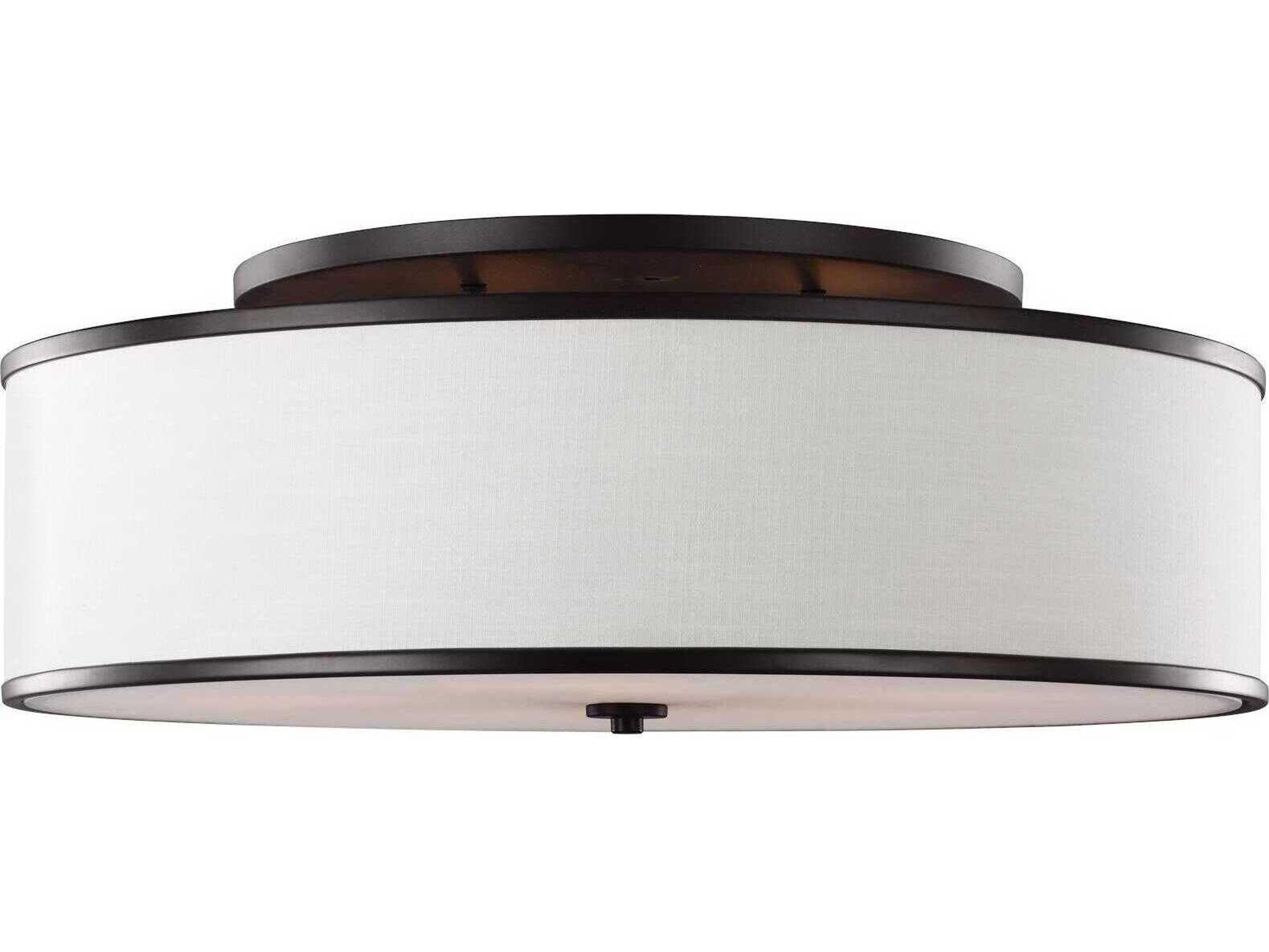 Visual Comfort Studio Lennon 5-Light Oil Rubbed Bronze Drum Flush Mount