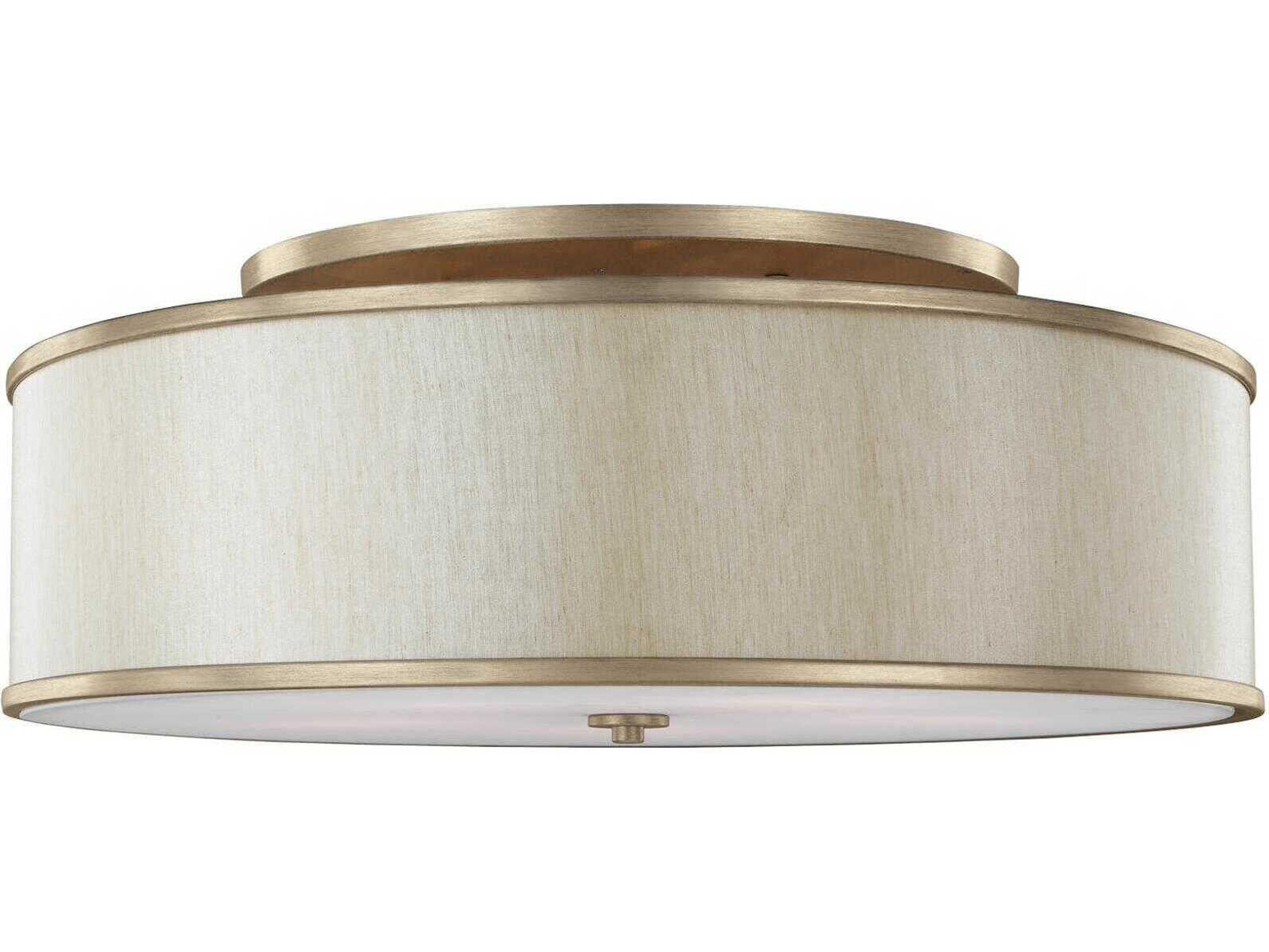 Visual Comfort Studio Lennon 5-Light Sunset Gold Drum Flush Mount