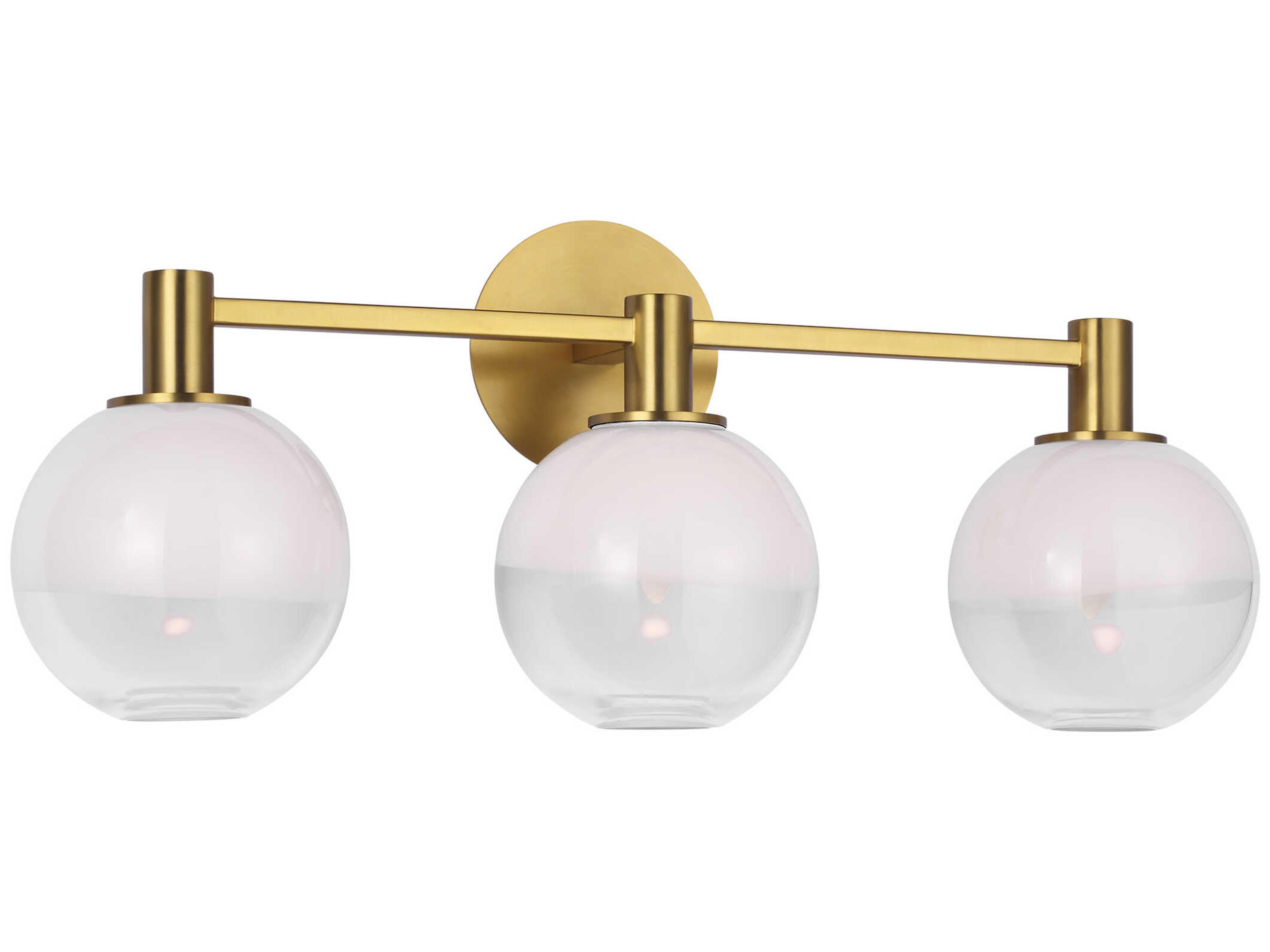 Visual Comfort Studio Torian 3-Light Burnished Brass Vanity Light