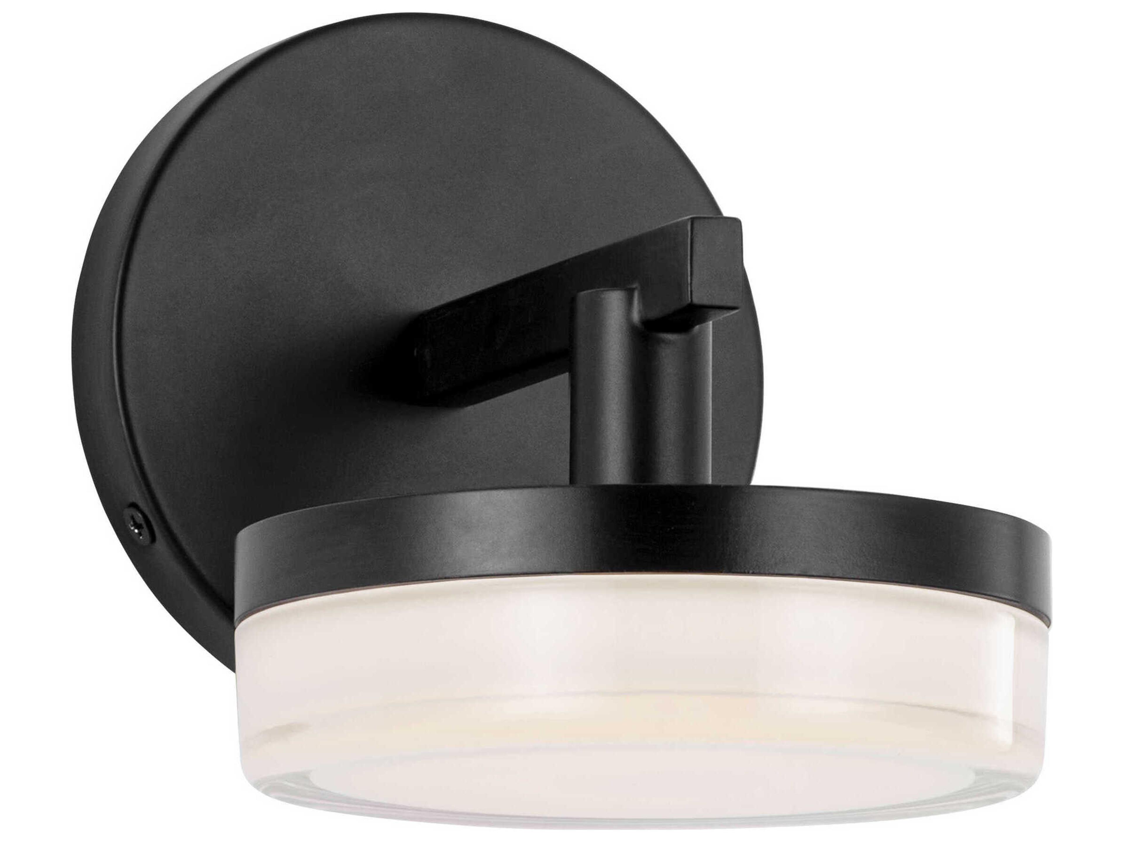 Visual Comfort Studio Khan 1-Light Aged Iron Black Wall Sconce