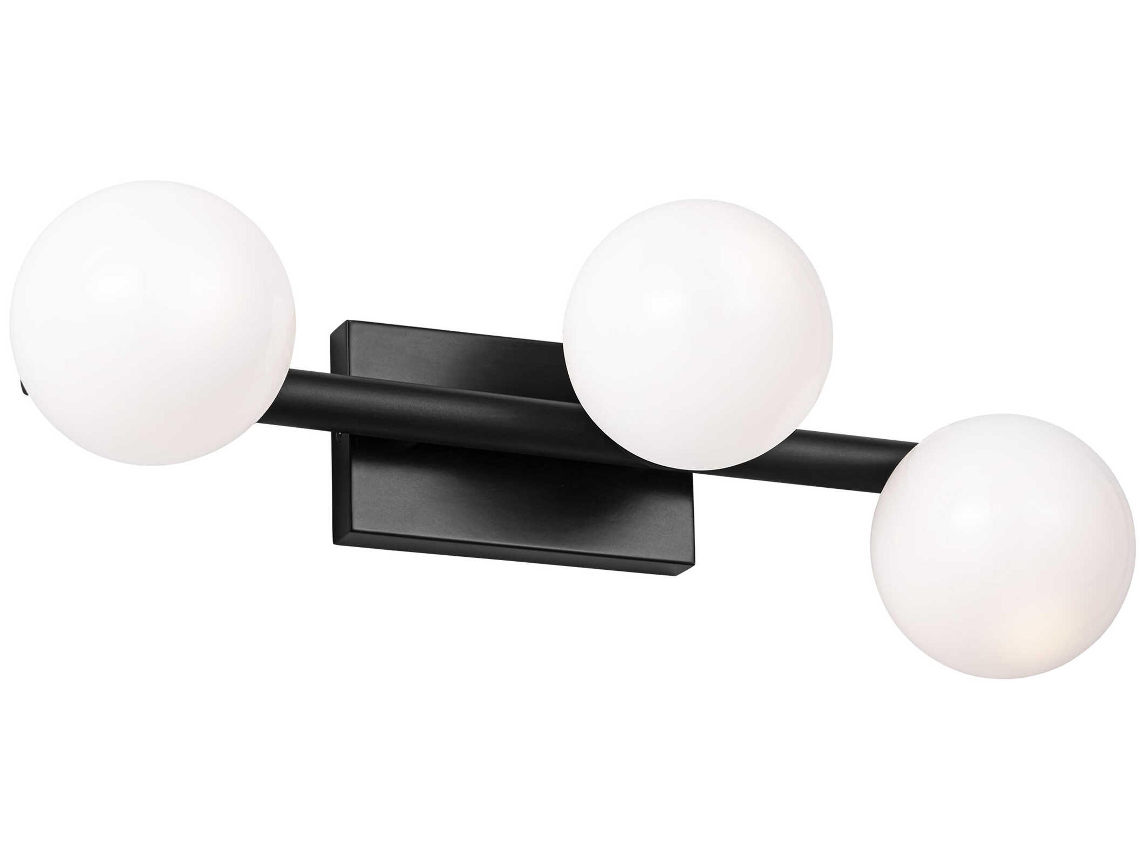 Visual Comfort Studio Altair 3-Light Aged Iron Black Vanity Light