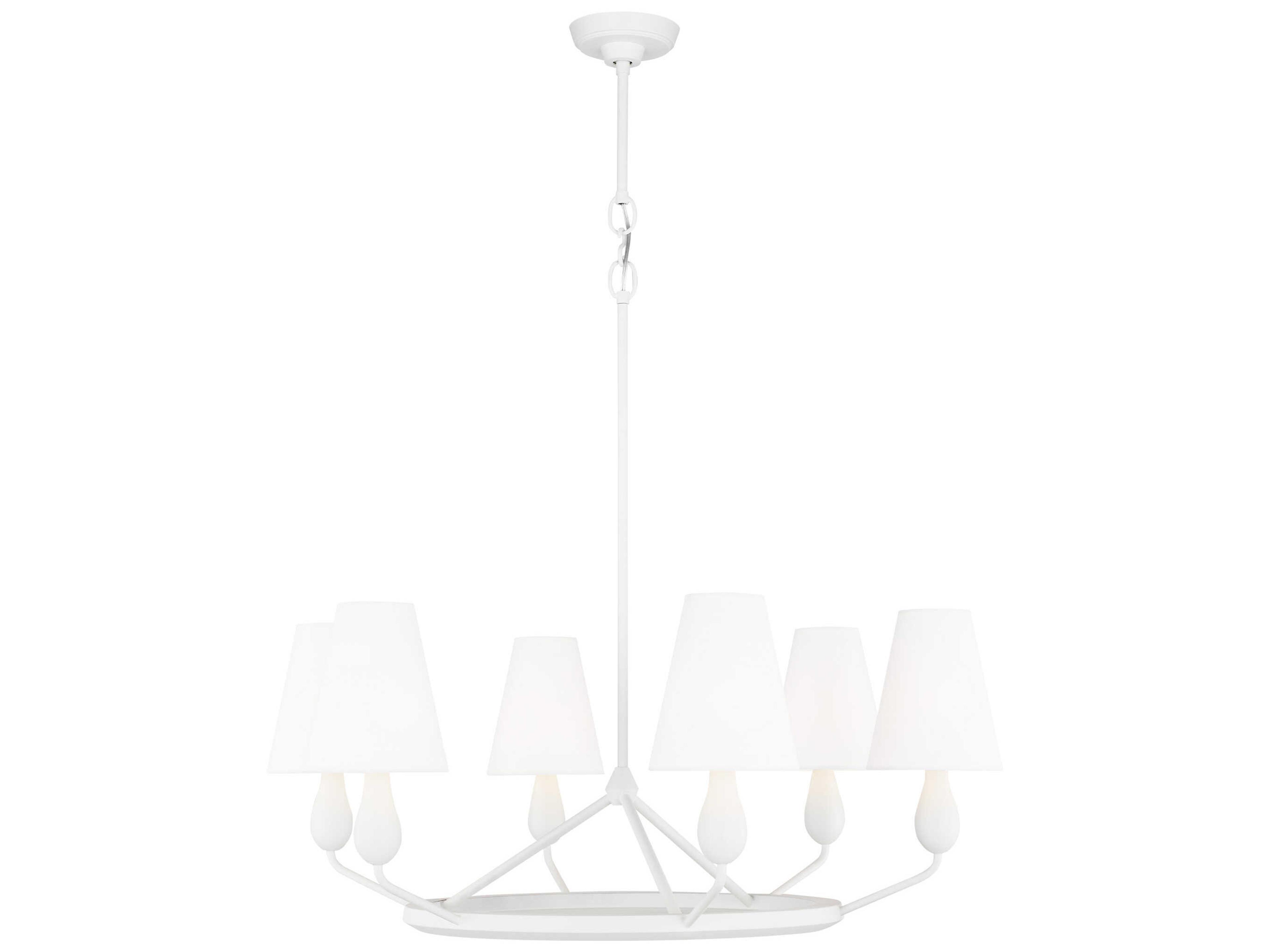Visual Comfort Studio Ziba 6-Light Matte White Chandelier