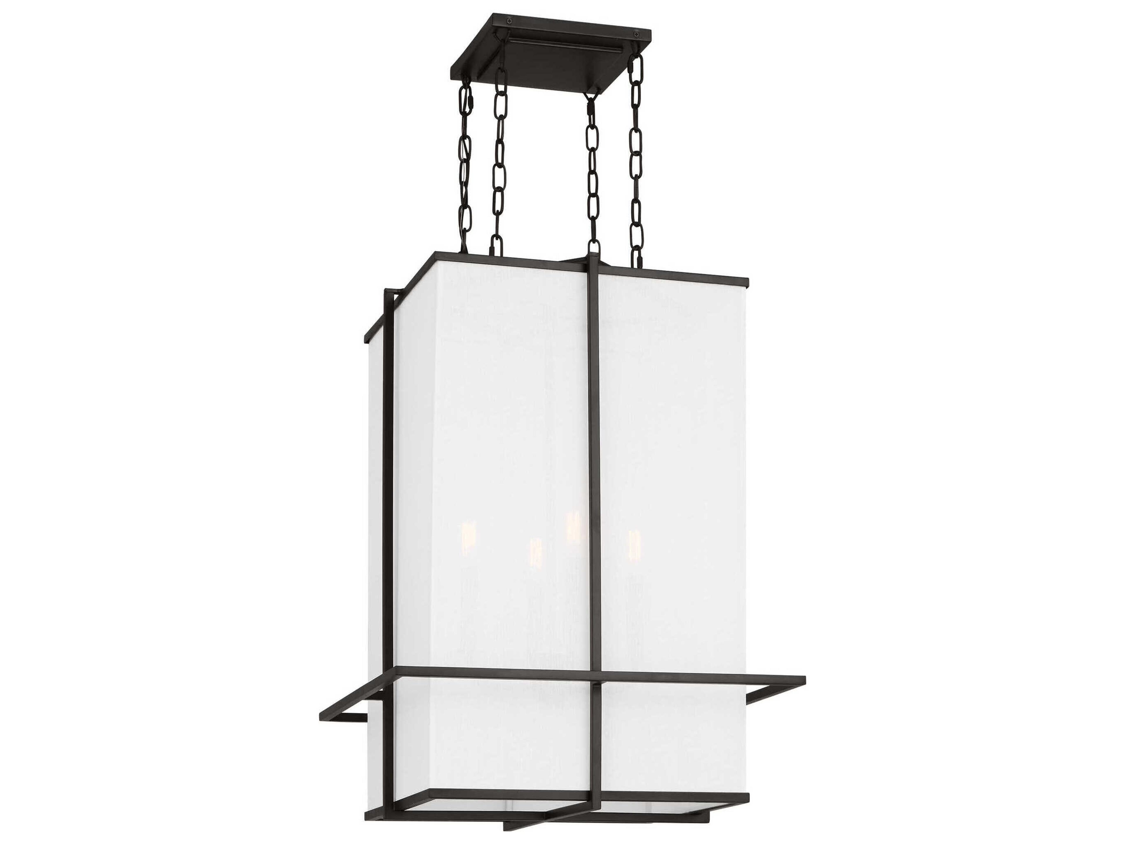 Visual Comfort Studio Dresden 4-Light Aged Iron Black Pendant