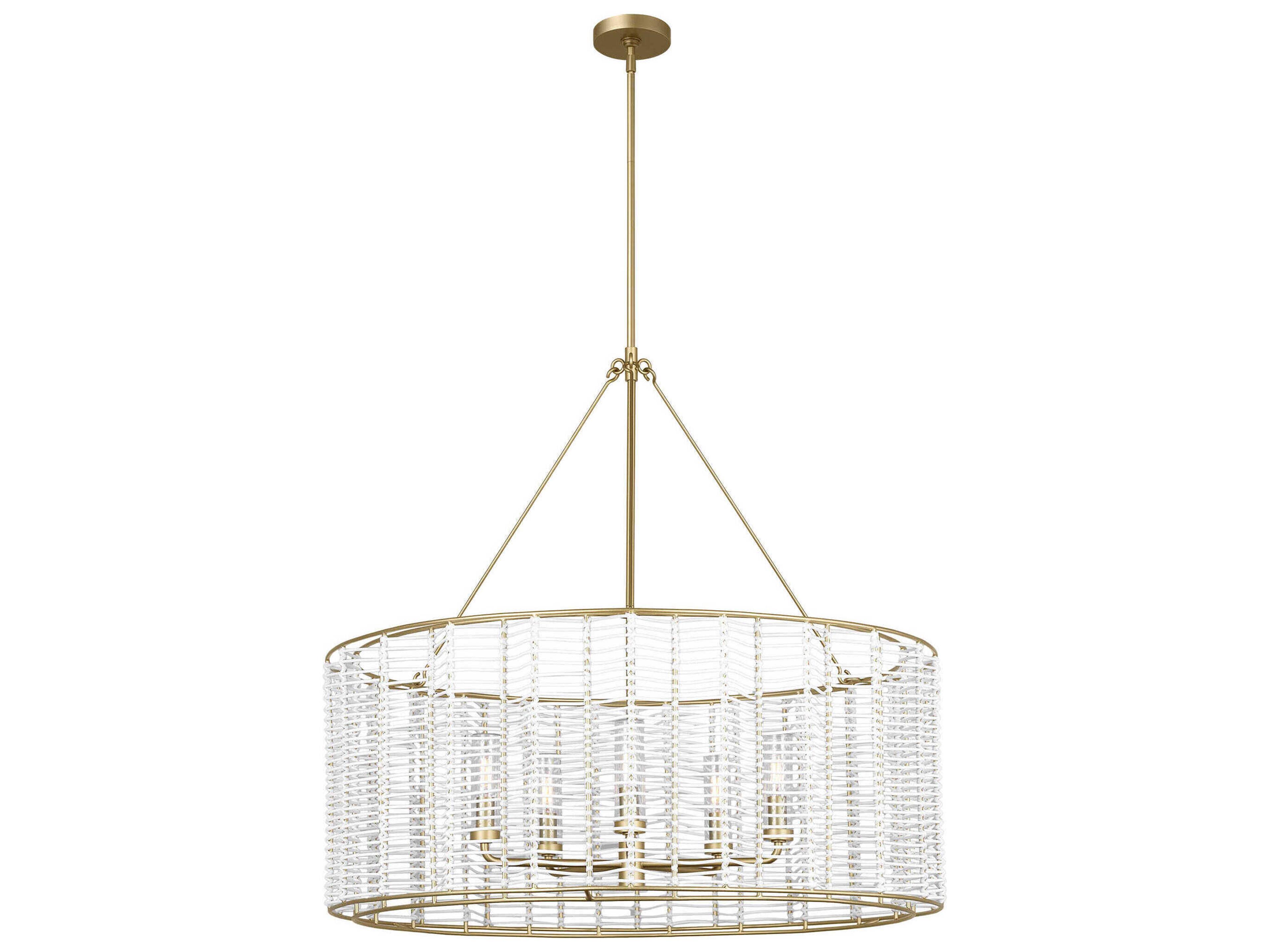 Visual Comfort Studio Winslow 5-Light Brass Candelabra Chandelier