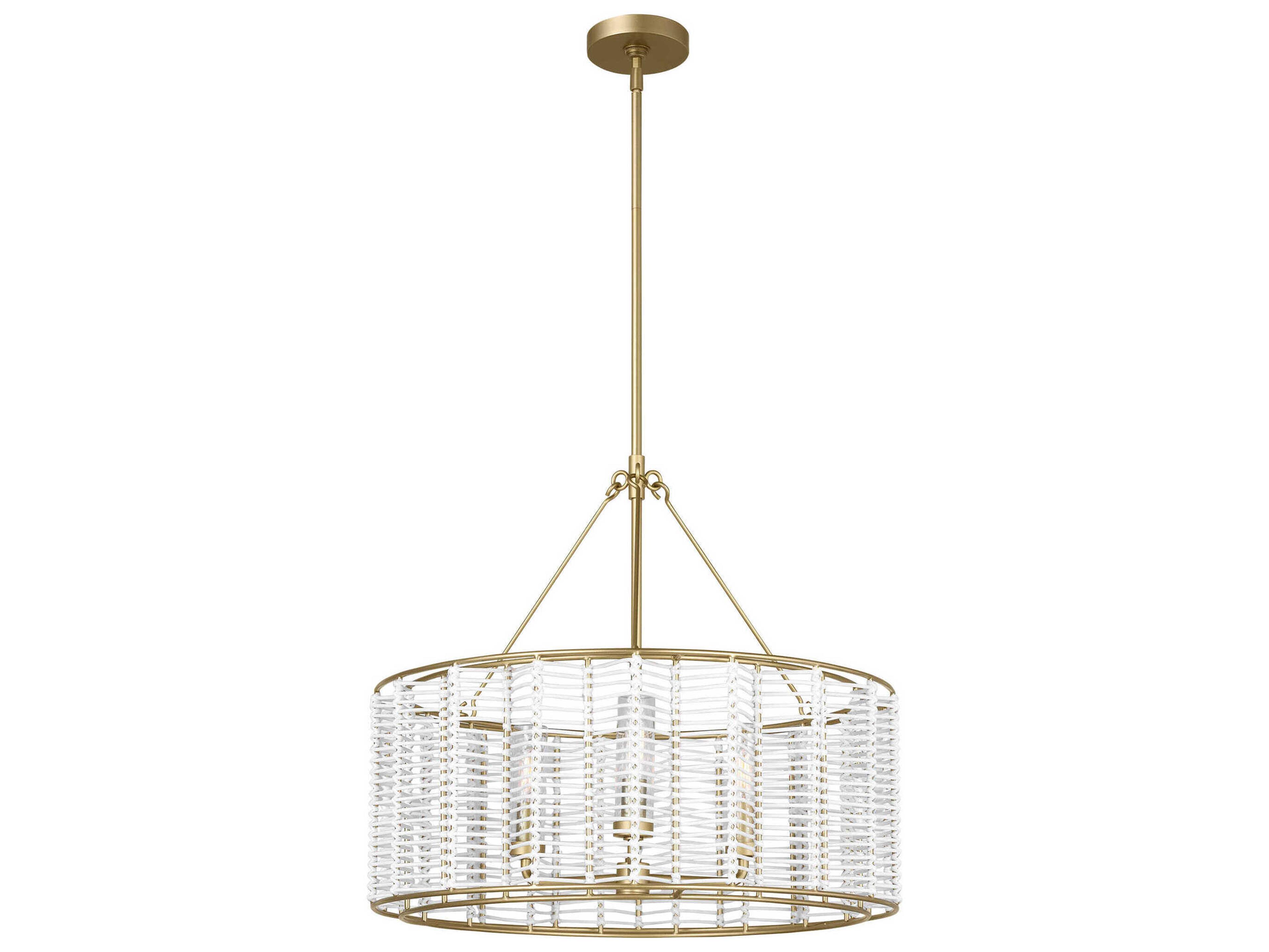 Visual Comfort Studio Winslow 3-Light Brass Candelabra Chandelier