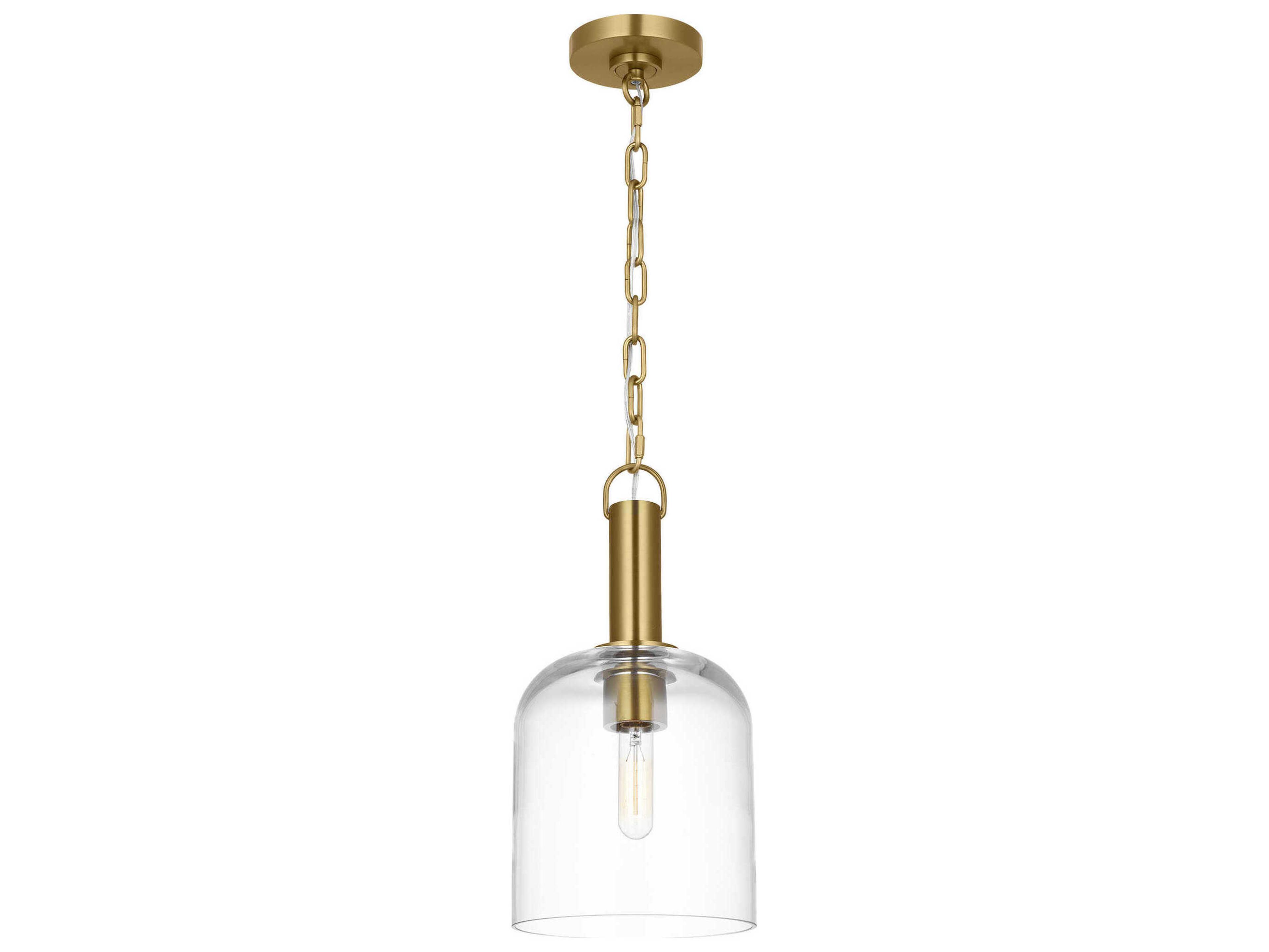 Visual Comfort Studio Hartley 1-Light Burnished Brass Mini Pendant