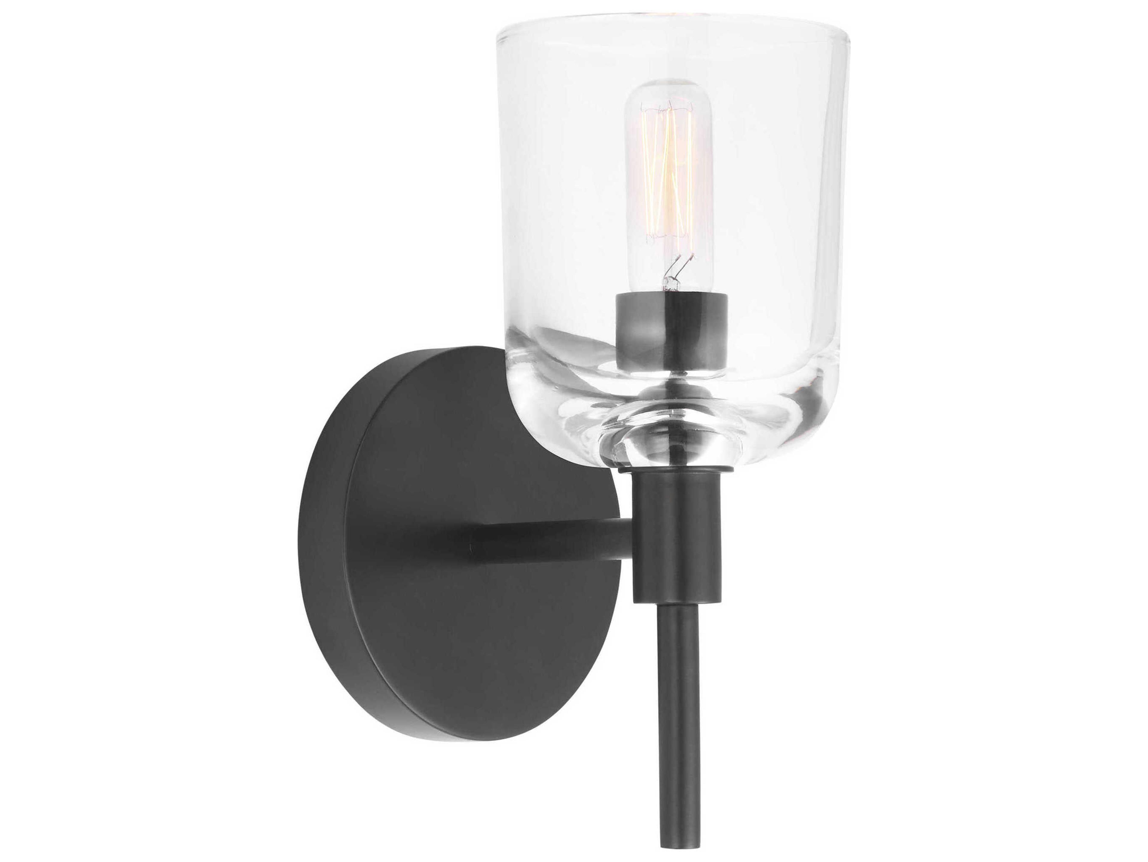 Visual Comfort Studio Hartley 1-Light Aged Iron Black Wall Sconce