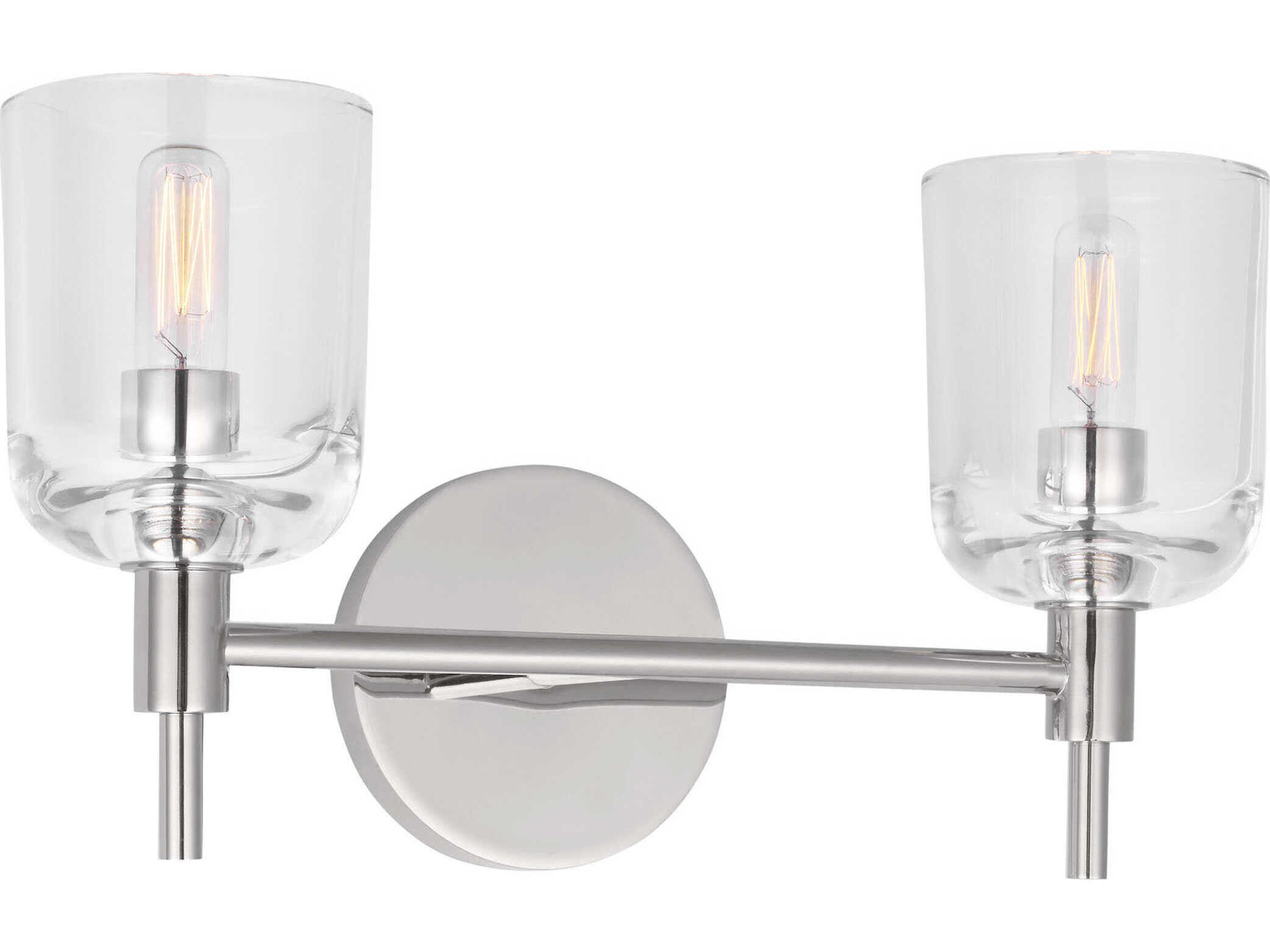 Visual Comfort Studio Hartley 1-Light Polished Nickel Vanity Light