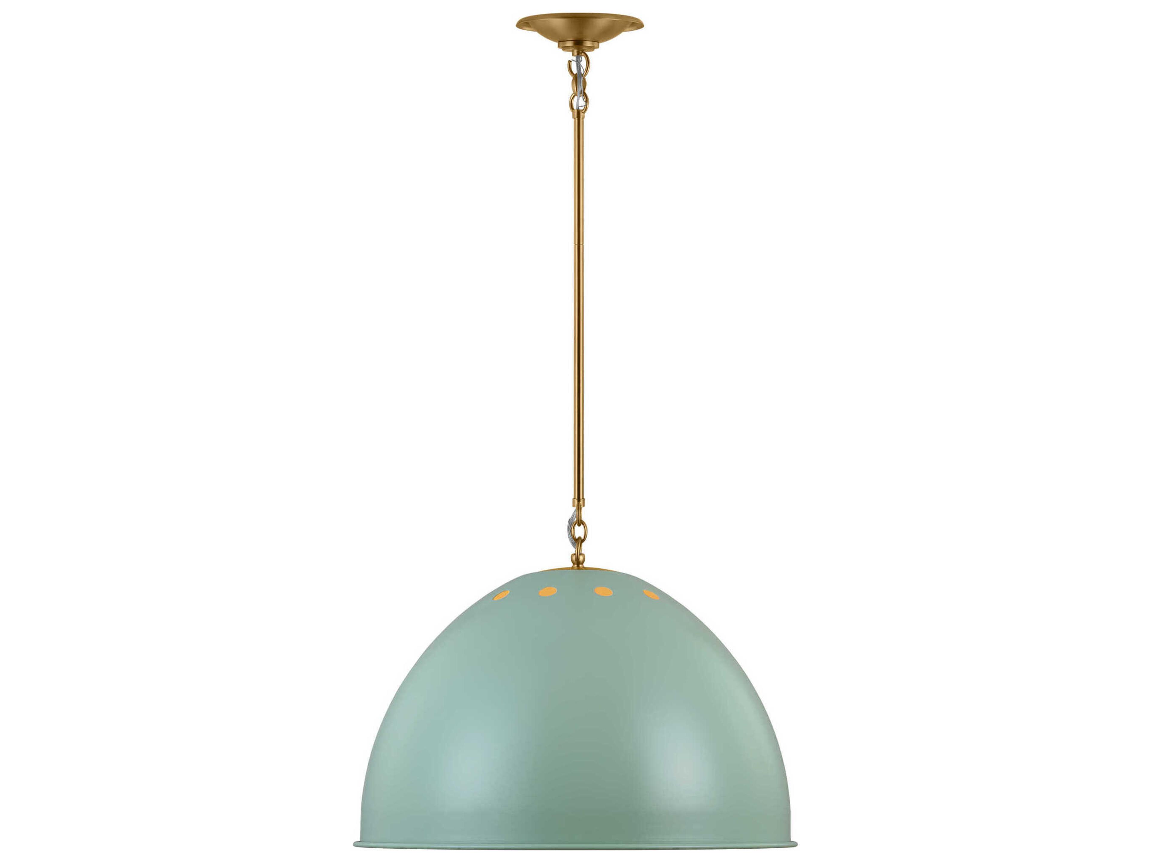 Visual Comfort Studio Robbie 1-Light Eucalyptus Green Dome Pendant