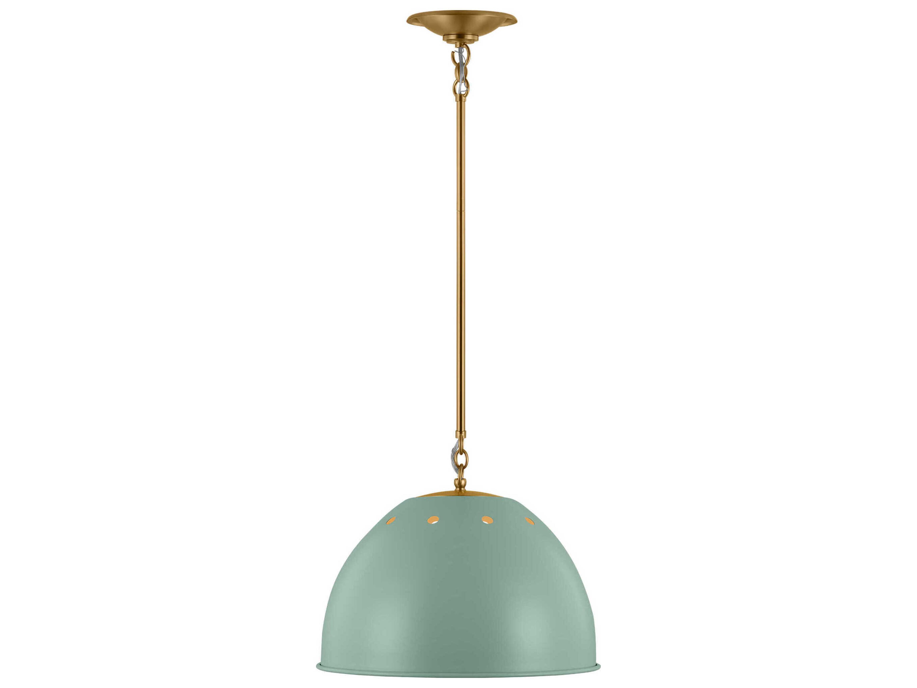 Visual Comfort Studio Robbie 1-Light Eucalyptus Green Dome Pendant