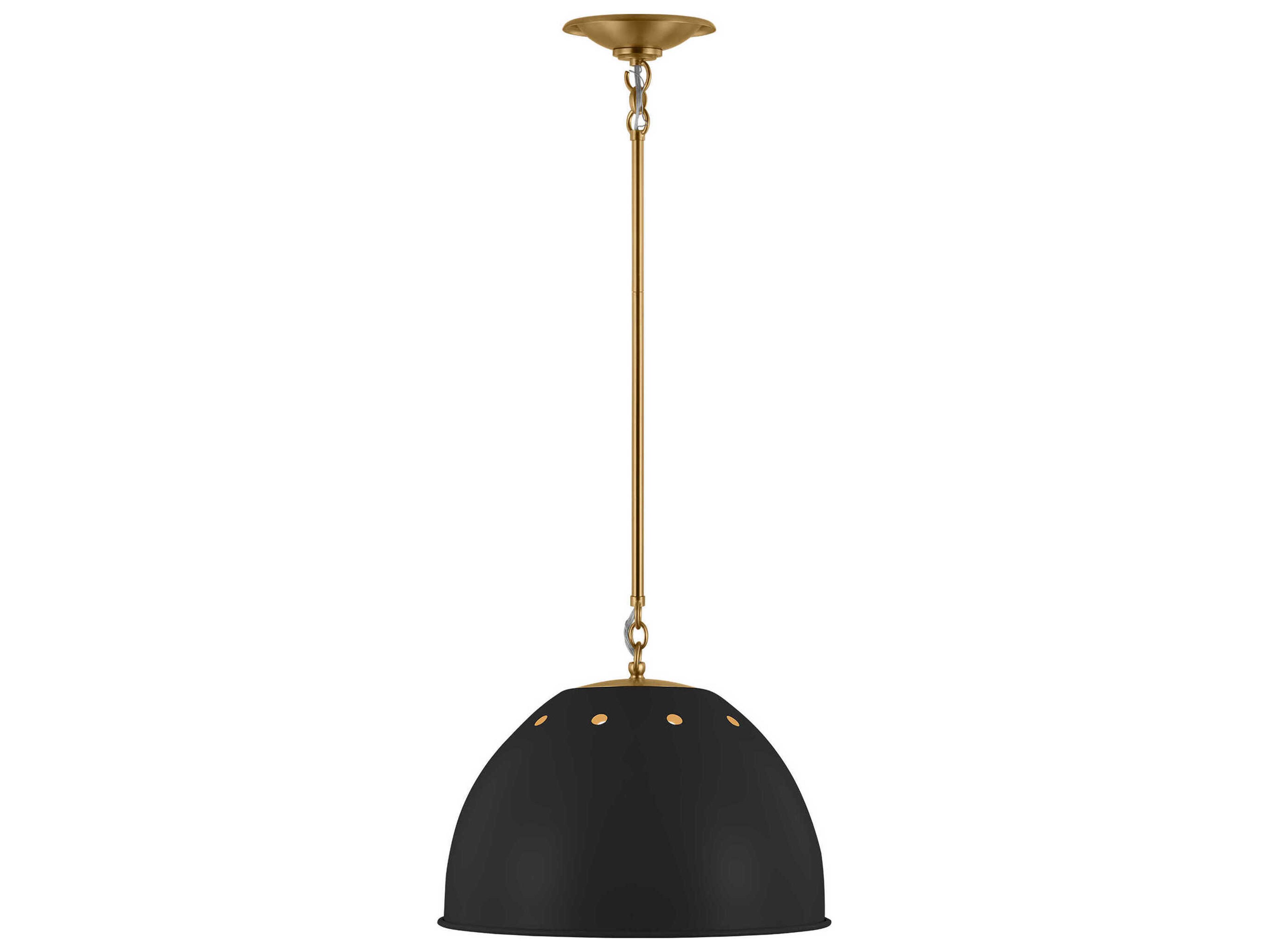 Visual Comfort Studio Robbie 1-Light Midnight Black Dome Pendant