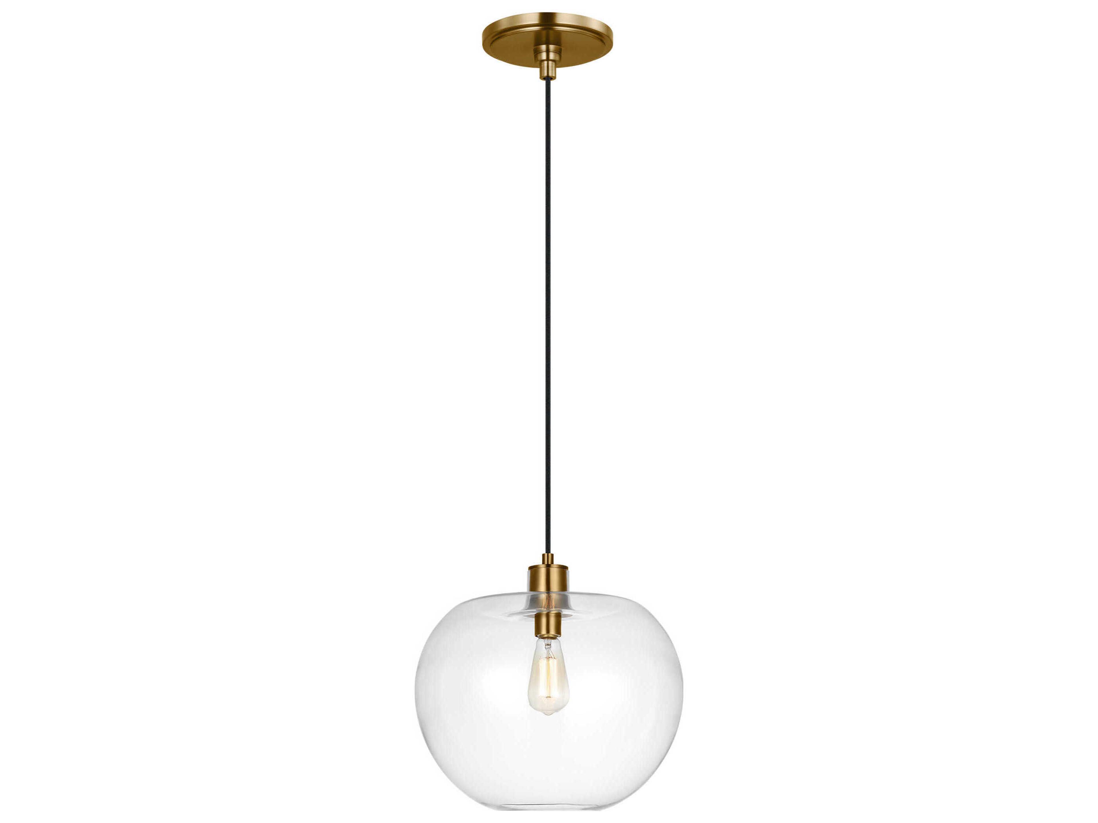 Visual Comfort Studio Mela 1-Light Burnished Brass Pendant