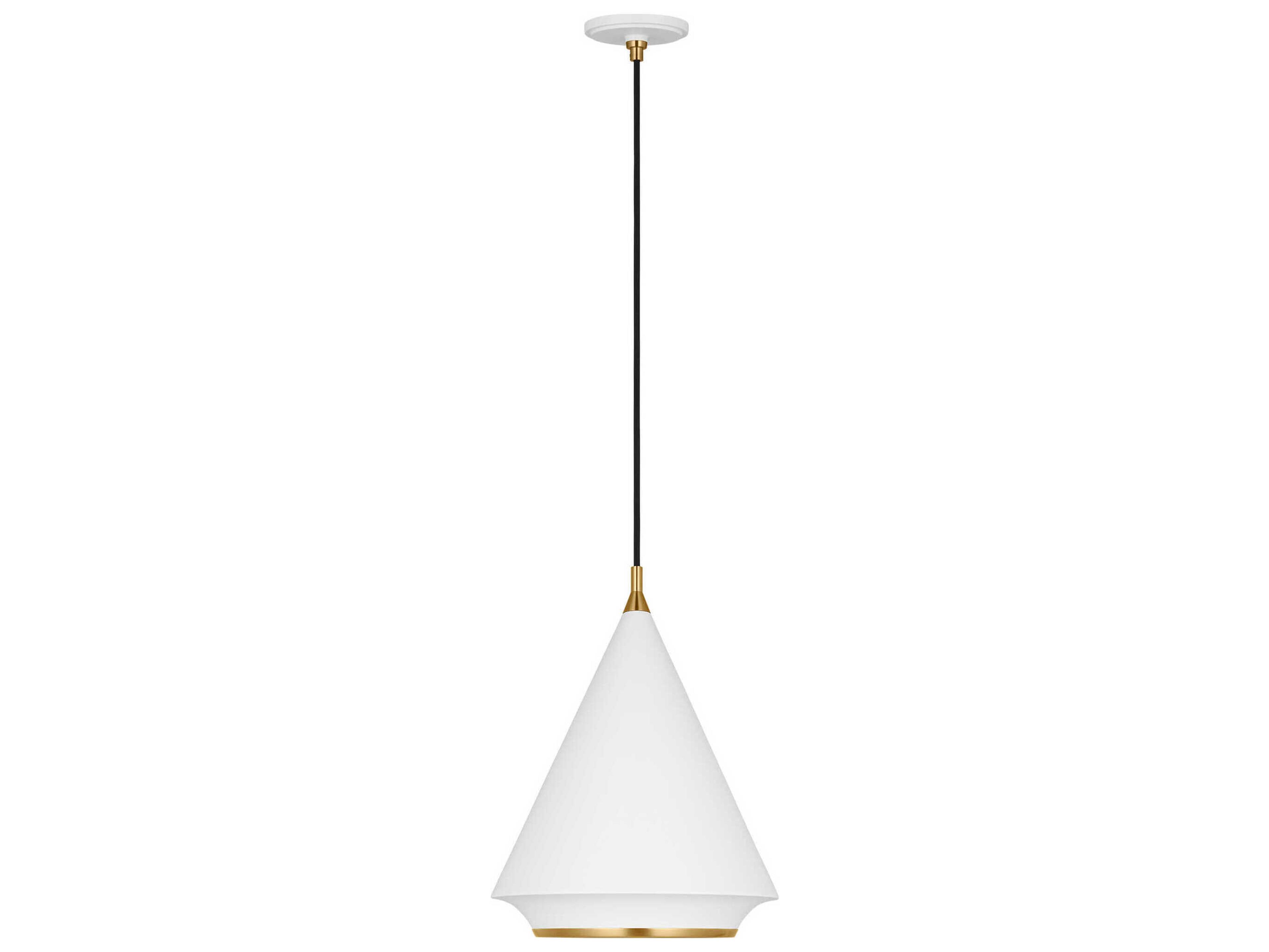 Visual Comfort Studio Stanza 1-Light Matte White Pendant