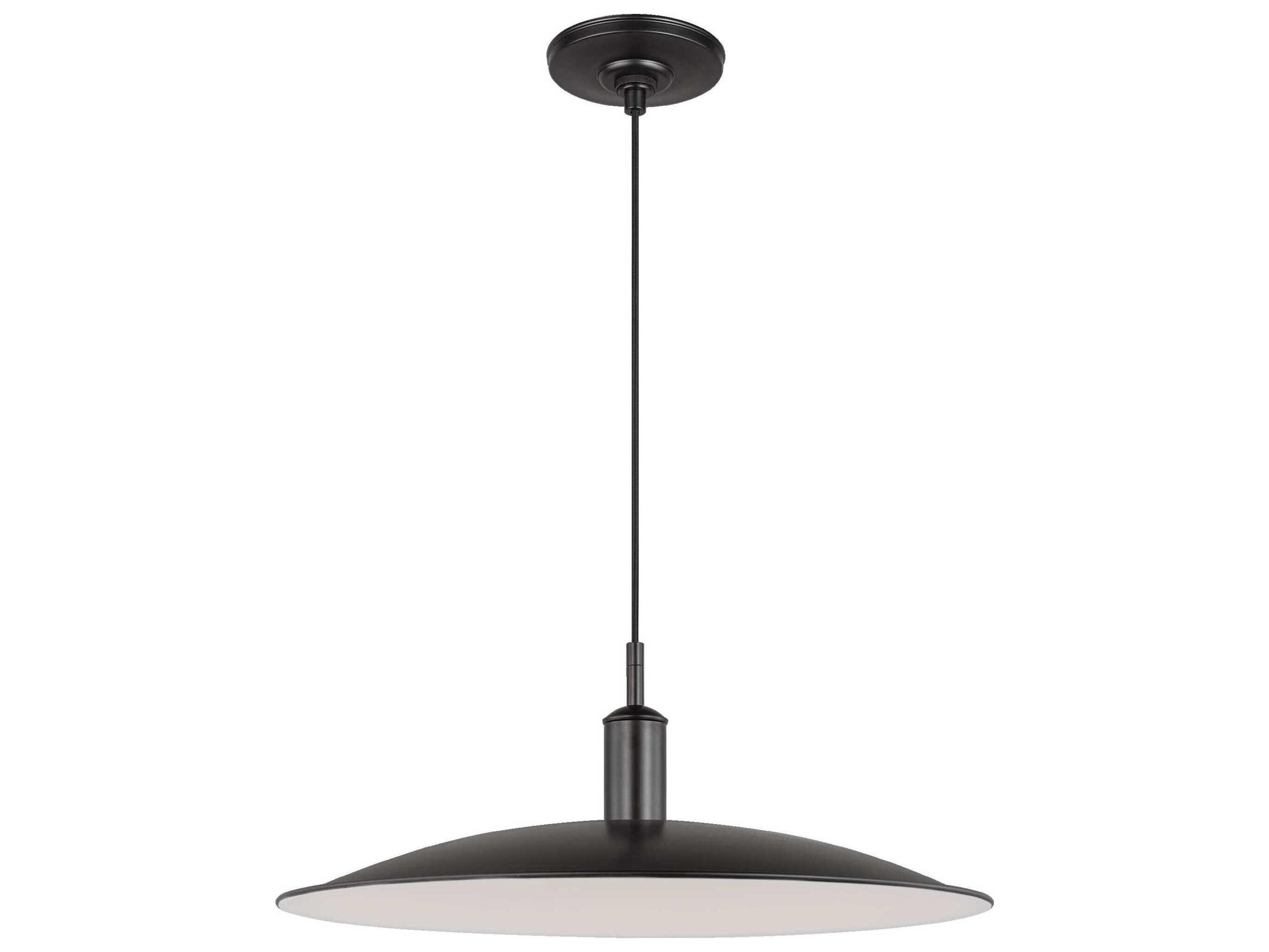 Visual Comfort Studio Dash 1-Light Aged Iron Black Pendant