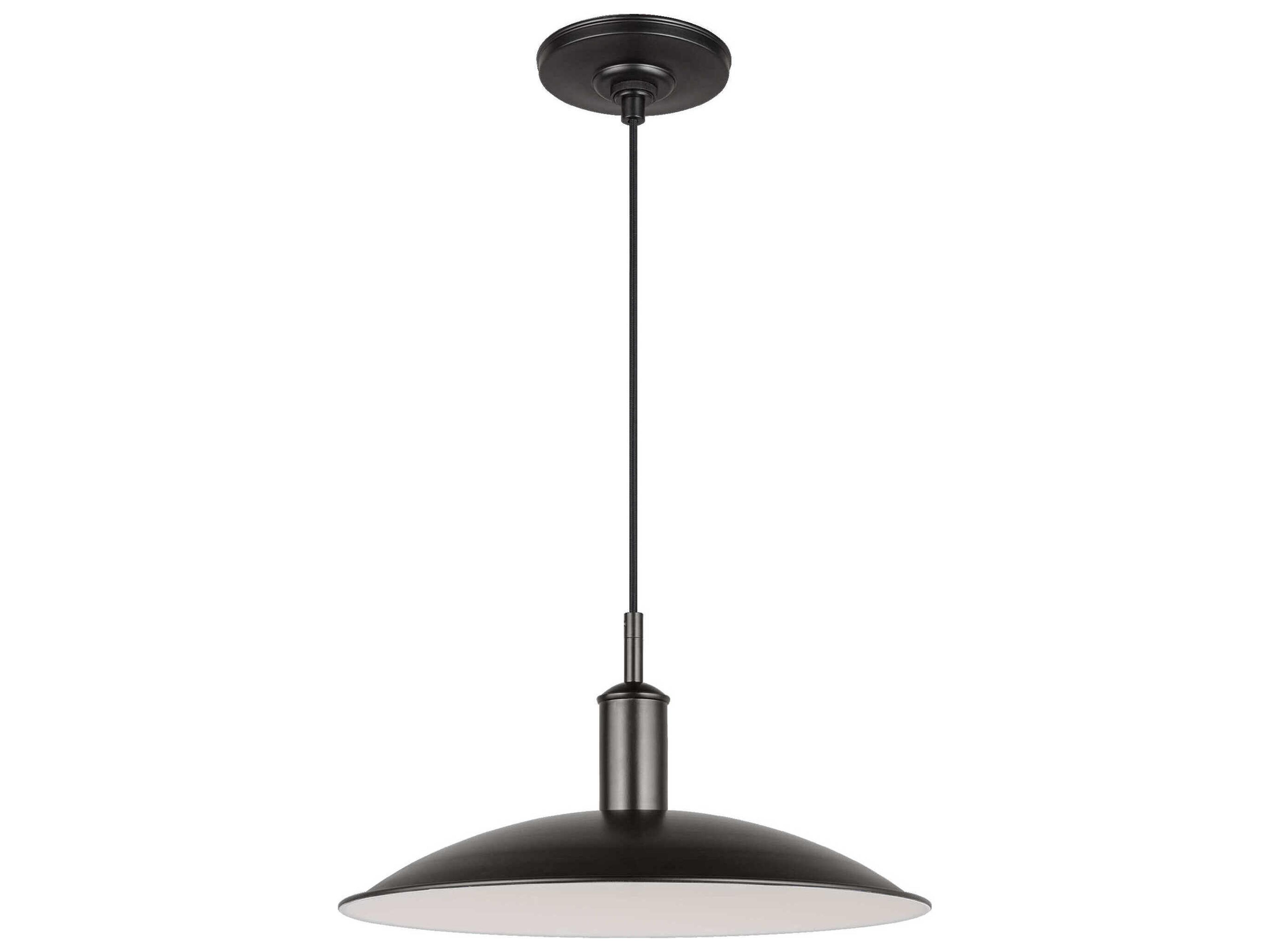 Visual Comfort Studio Dash 1-Light Aged Iron Black Pendant