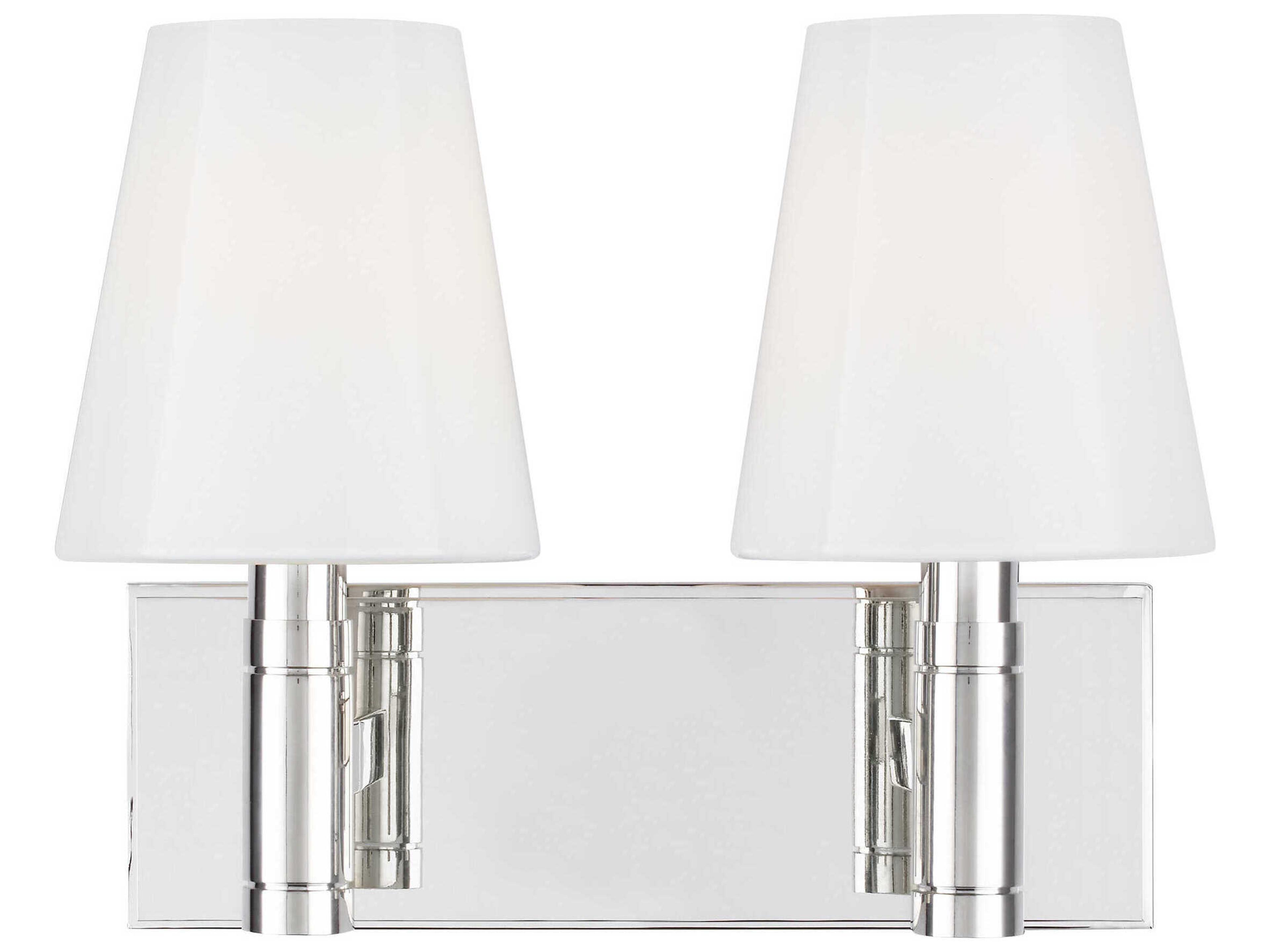Visual Comfort Studio Beckham Classic 2-Light Polished Nickel Vanity Light
