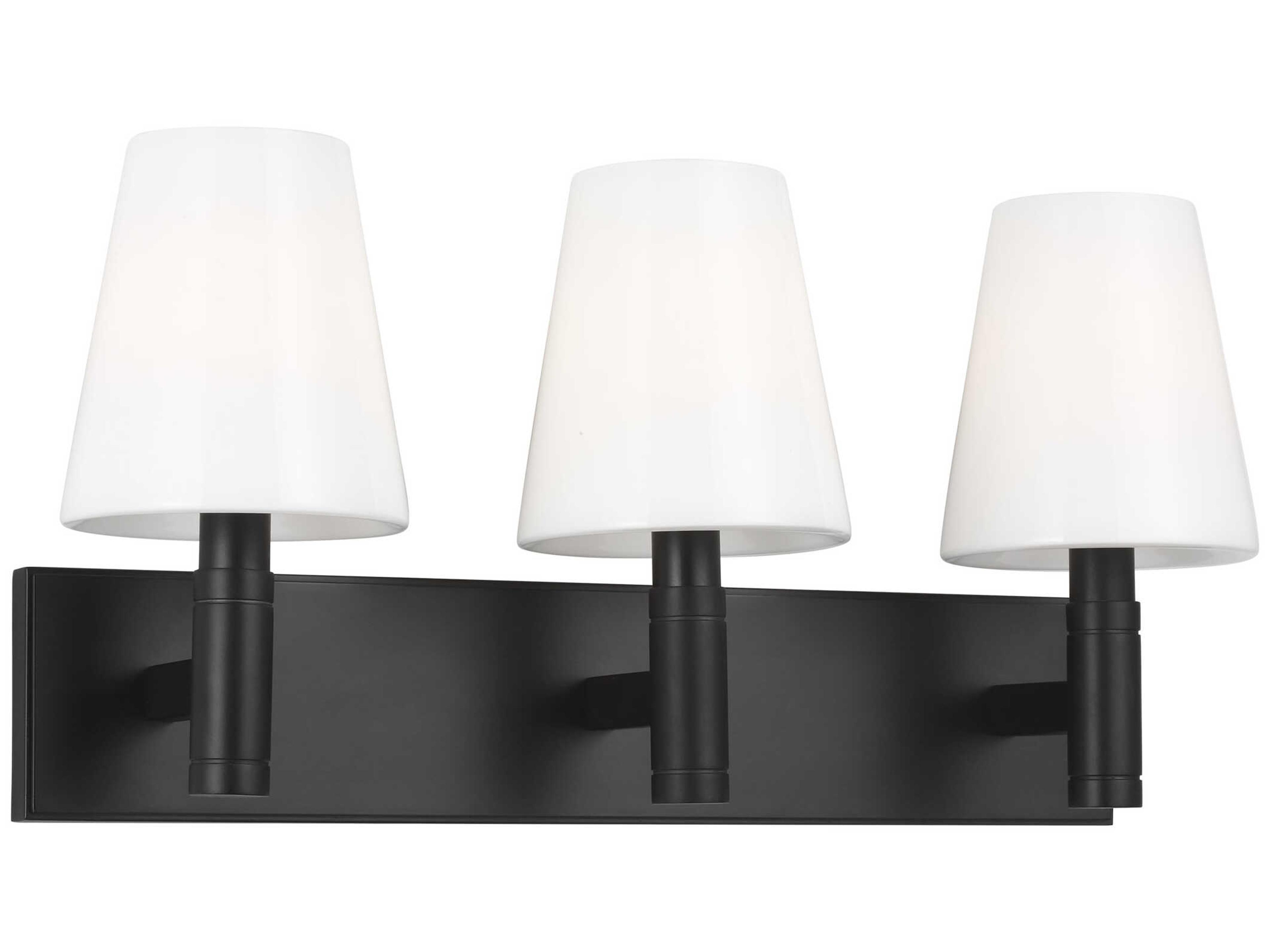 Visual Comfort Studio Beckham Classic 3-Light Aged Iron Black Vanity Light