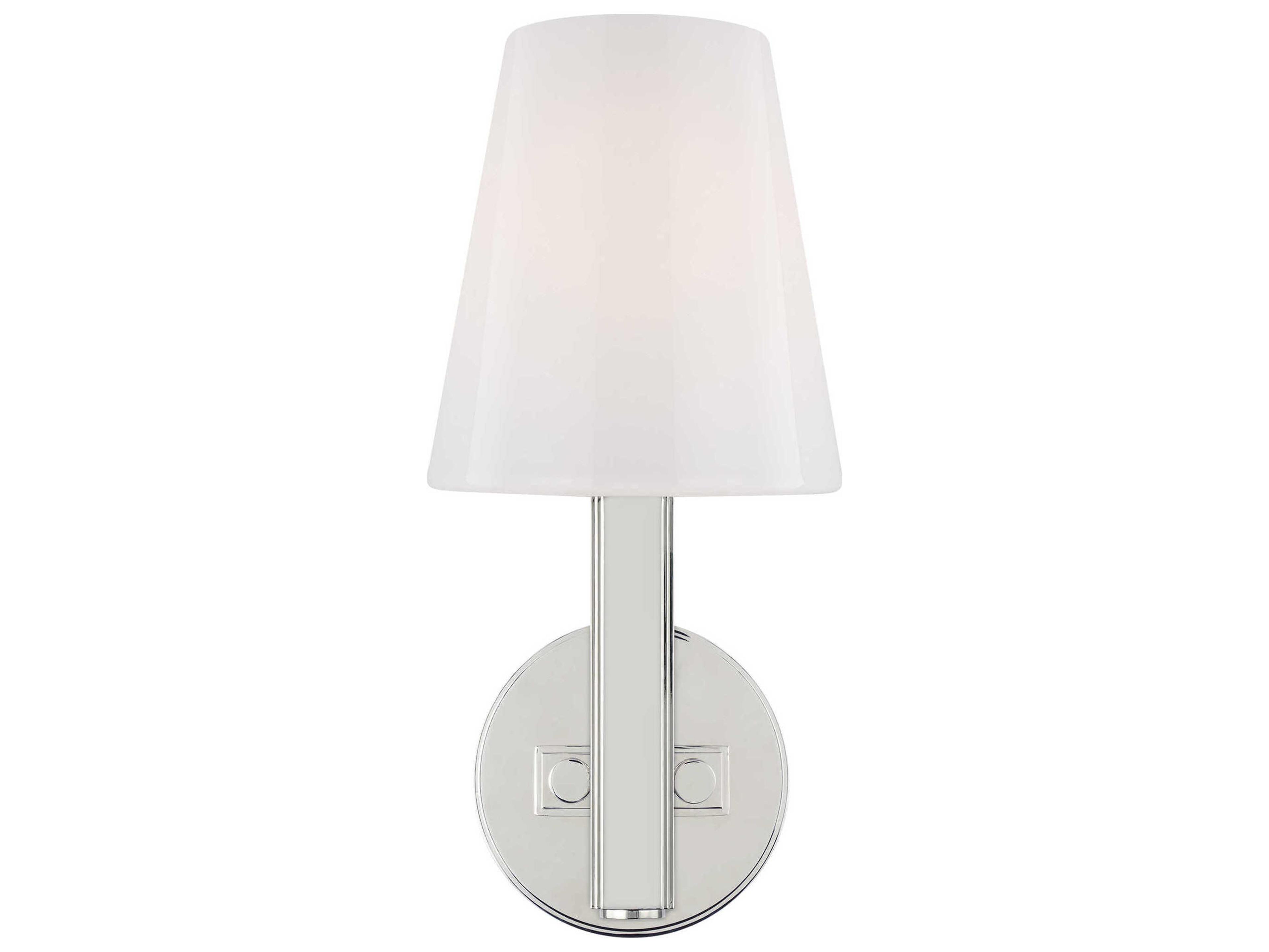 Visual Comfort Studio Logan 1-Light Polished Nickel Wall Sconce