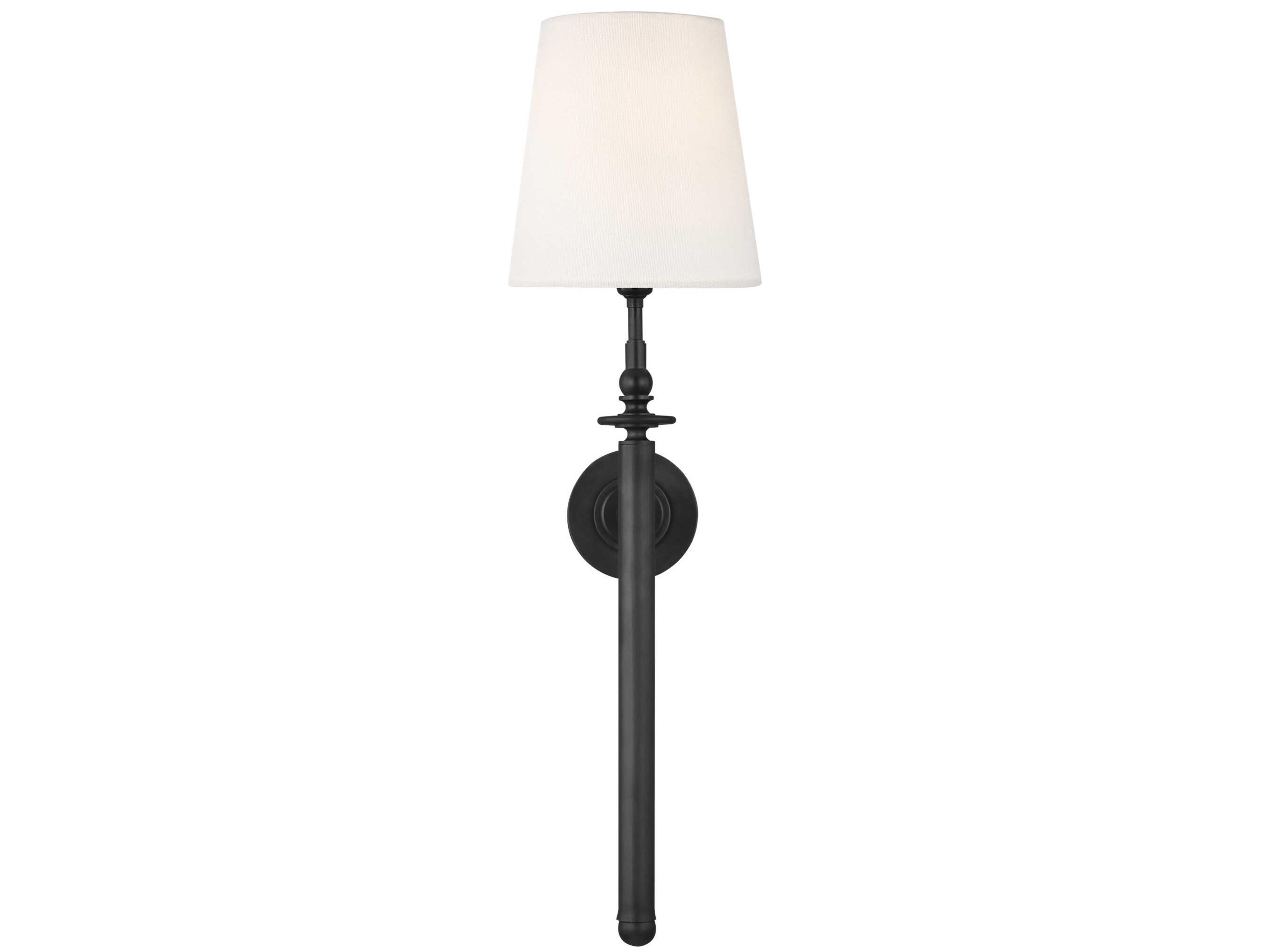 Visual Comfort Studio Capri 1-Light Aged Iron Black Wall Sconce