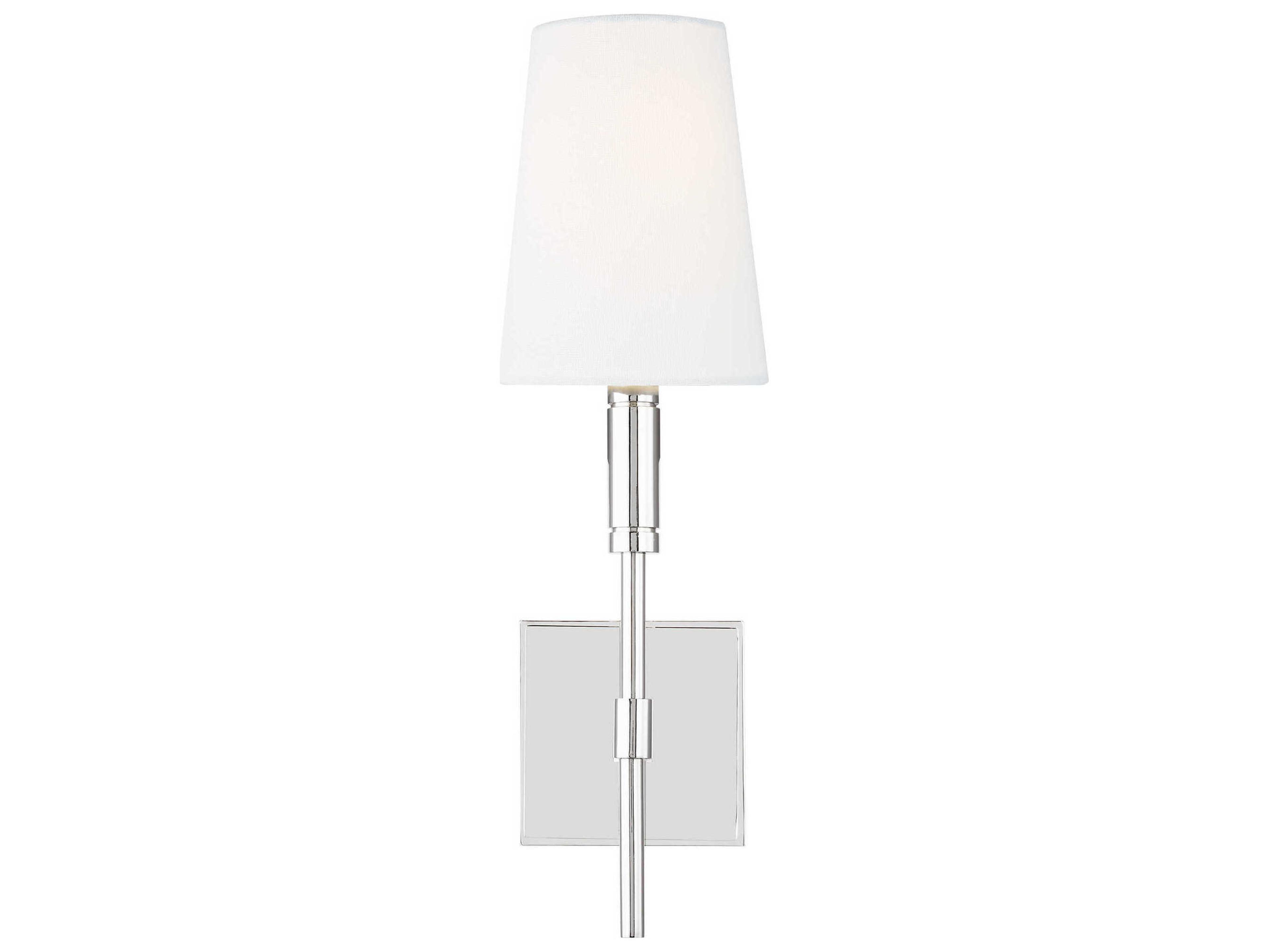 Visual Comfort Studio Beckham Classic 1-Light Polished Nickel Wall Sconce