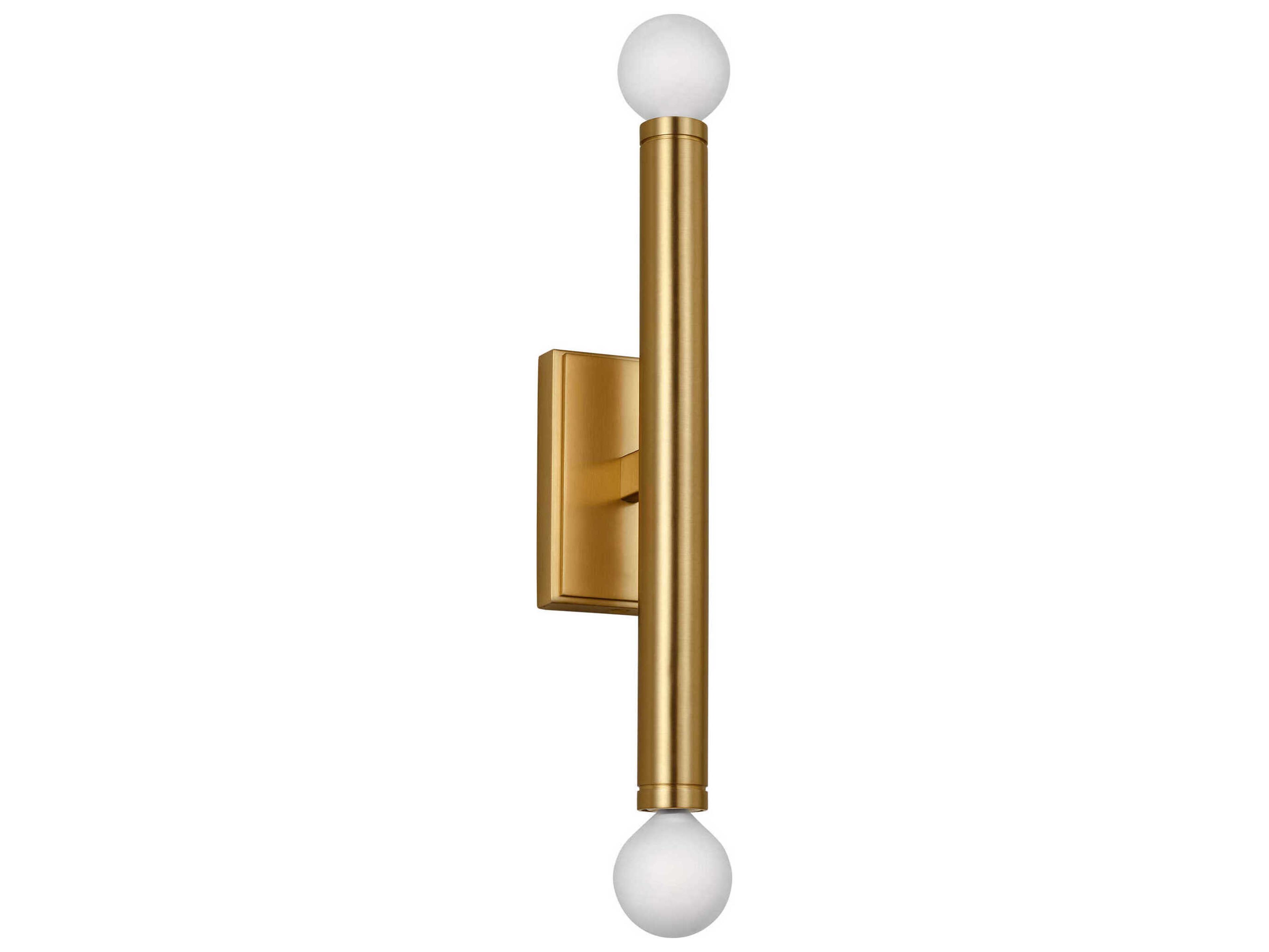 Visual Comfort Studio Beckham Modern 2-Light Burnished Brass Wall Sconce