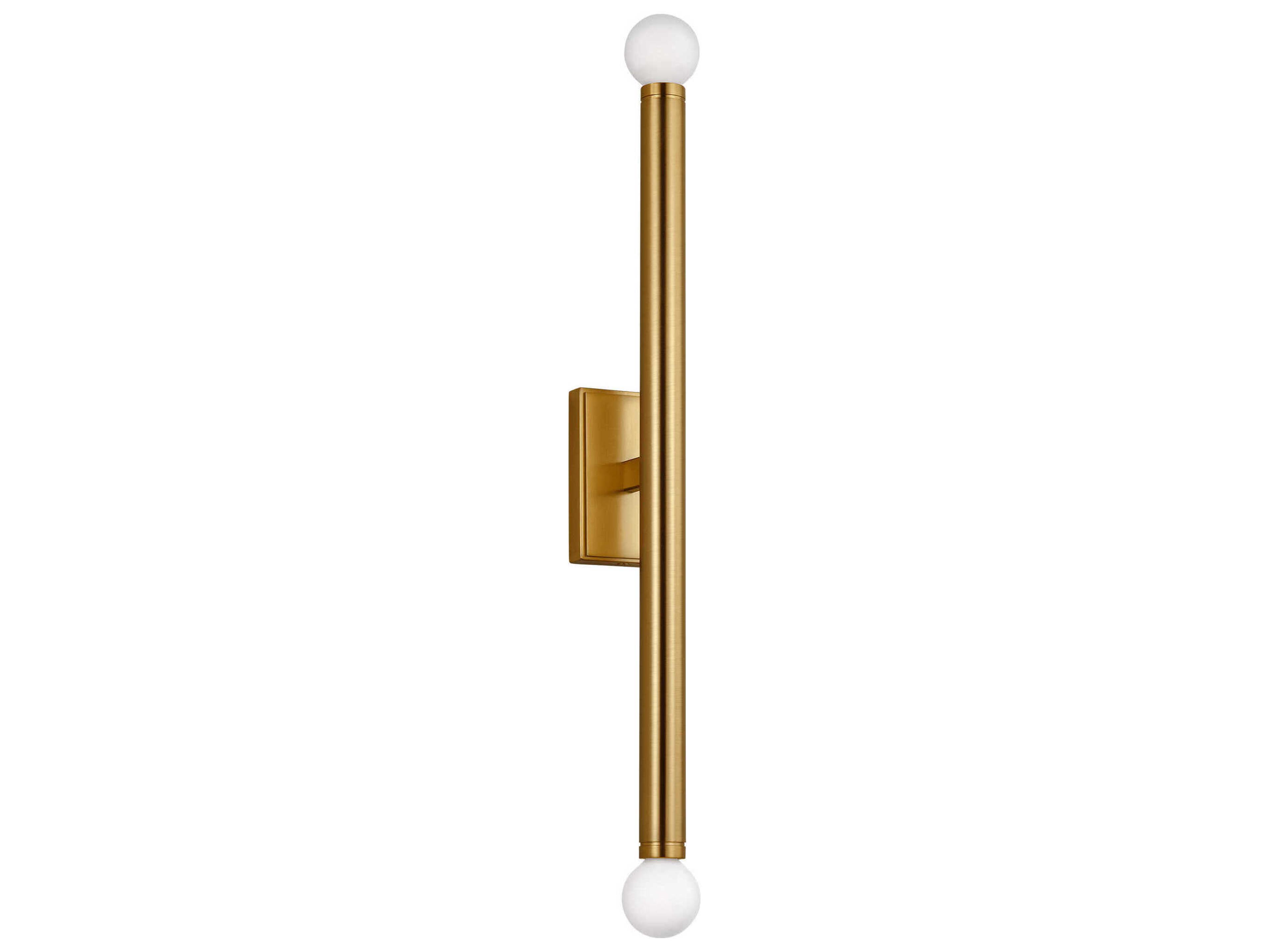 Visual Comfort Studio Beckham Modern 2-Light Burnished Brass Wall Sconce