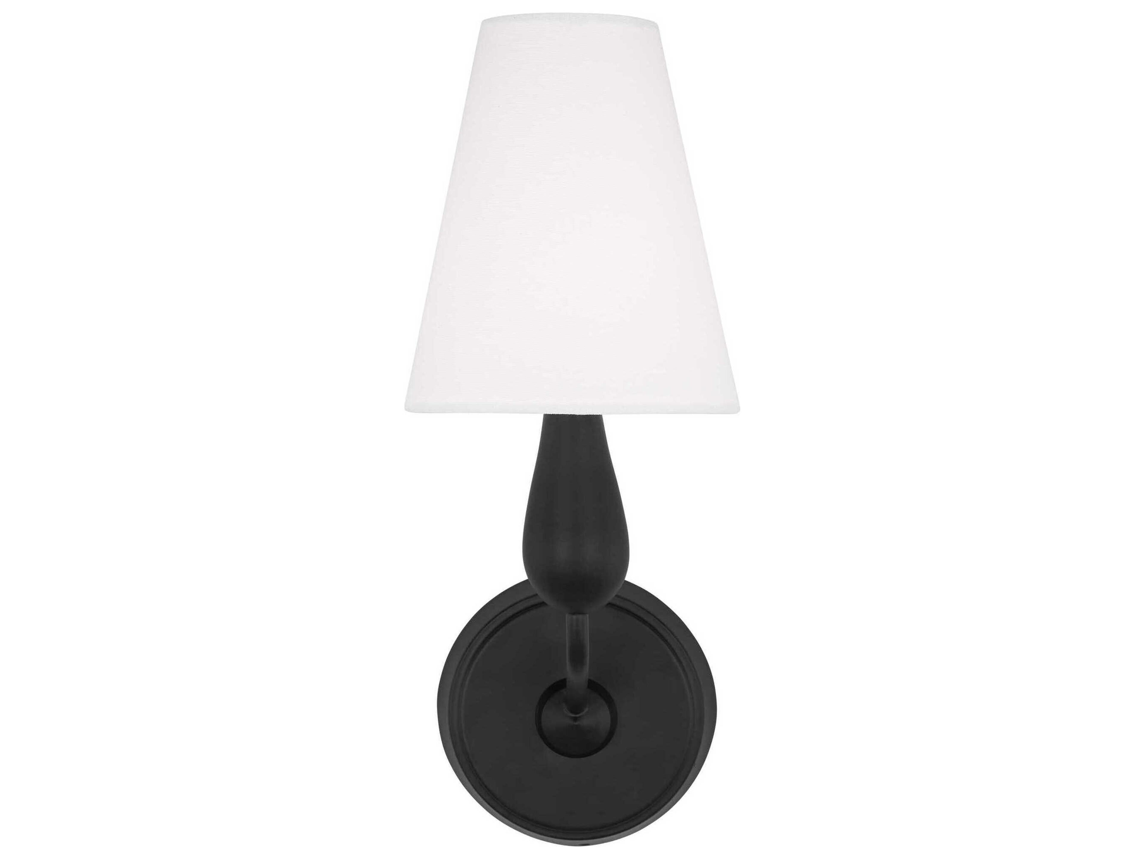 Visual Comfort Studio Ziba 1-Light Aged Iron Black Wall Sconce