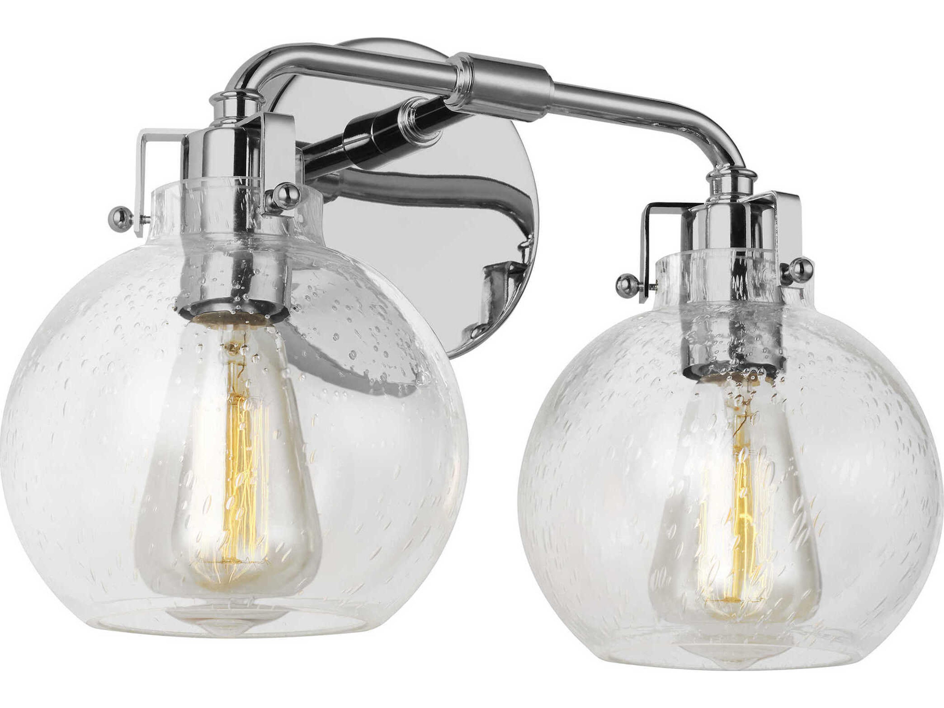 Visual Comfort Studio Clara 2-Light Chrome Vanity Light