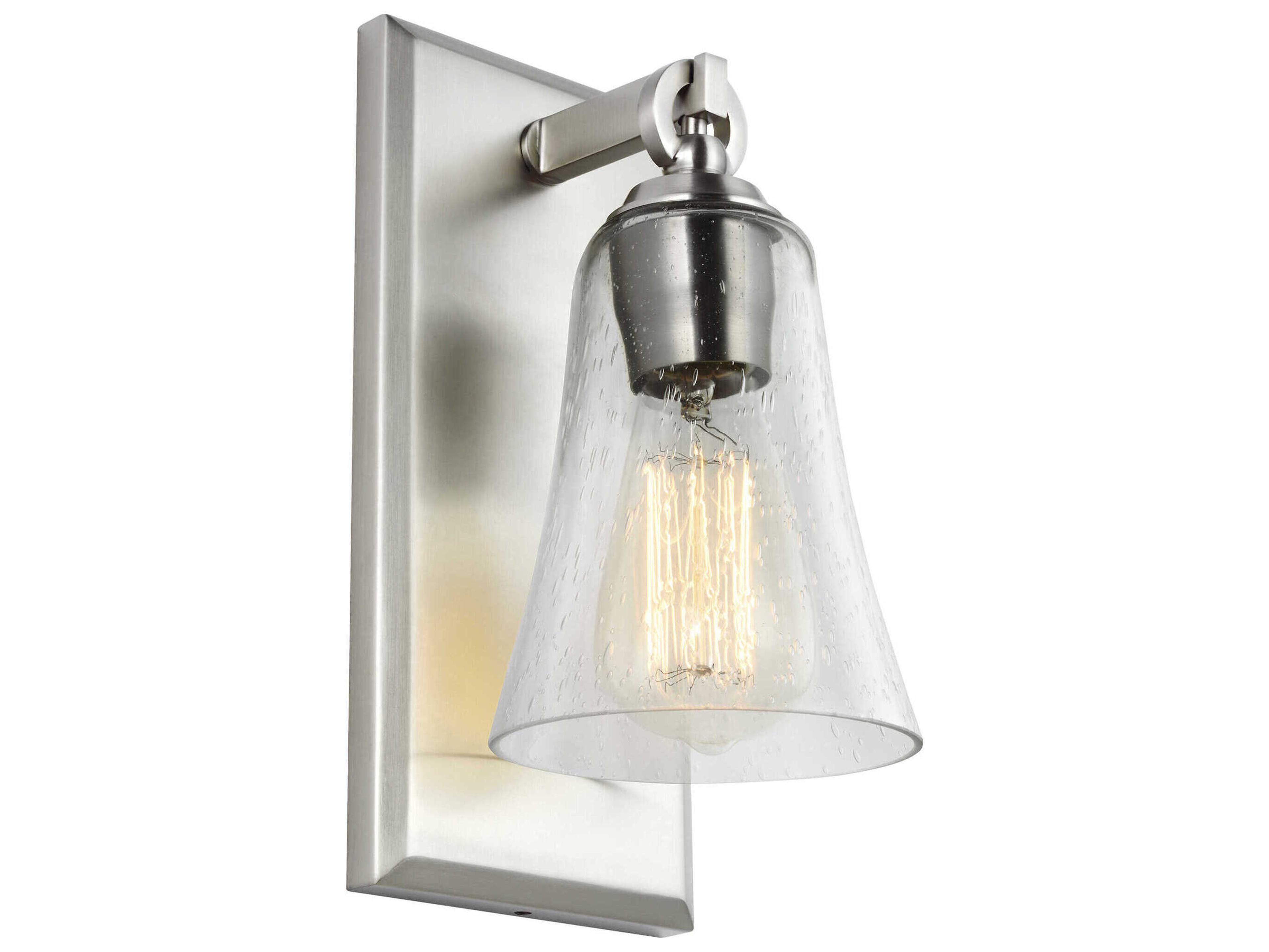 Visual Comfort Studio Monterro 1-Light Satin Nickel Wall Sconce