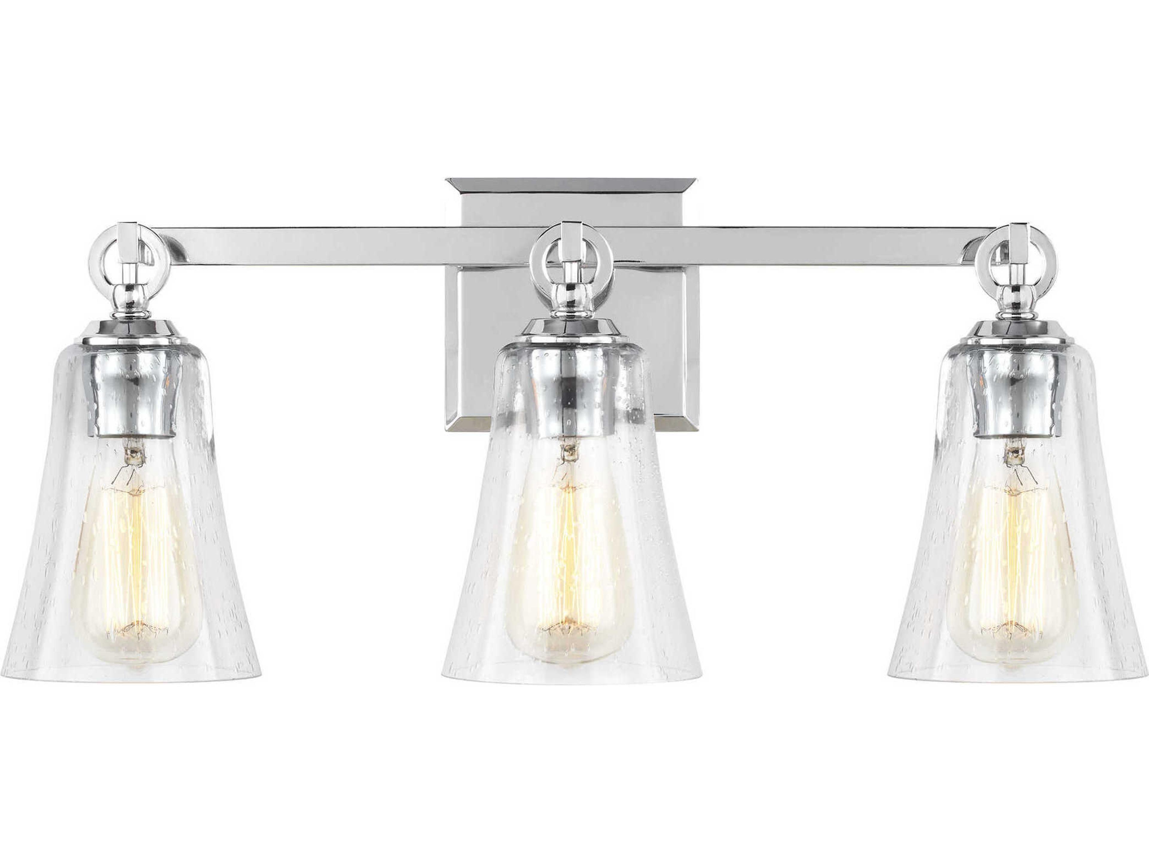 Visual Comfort Studio Monterro 3-Light Chrome Vanity Light