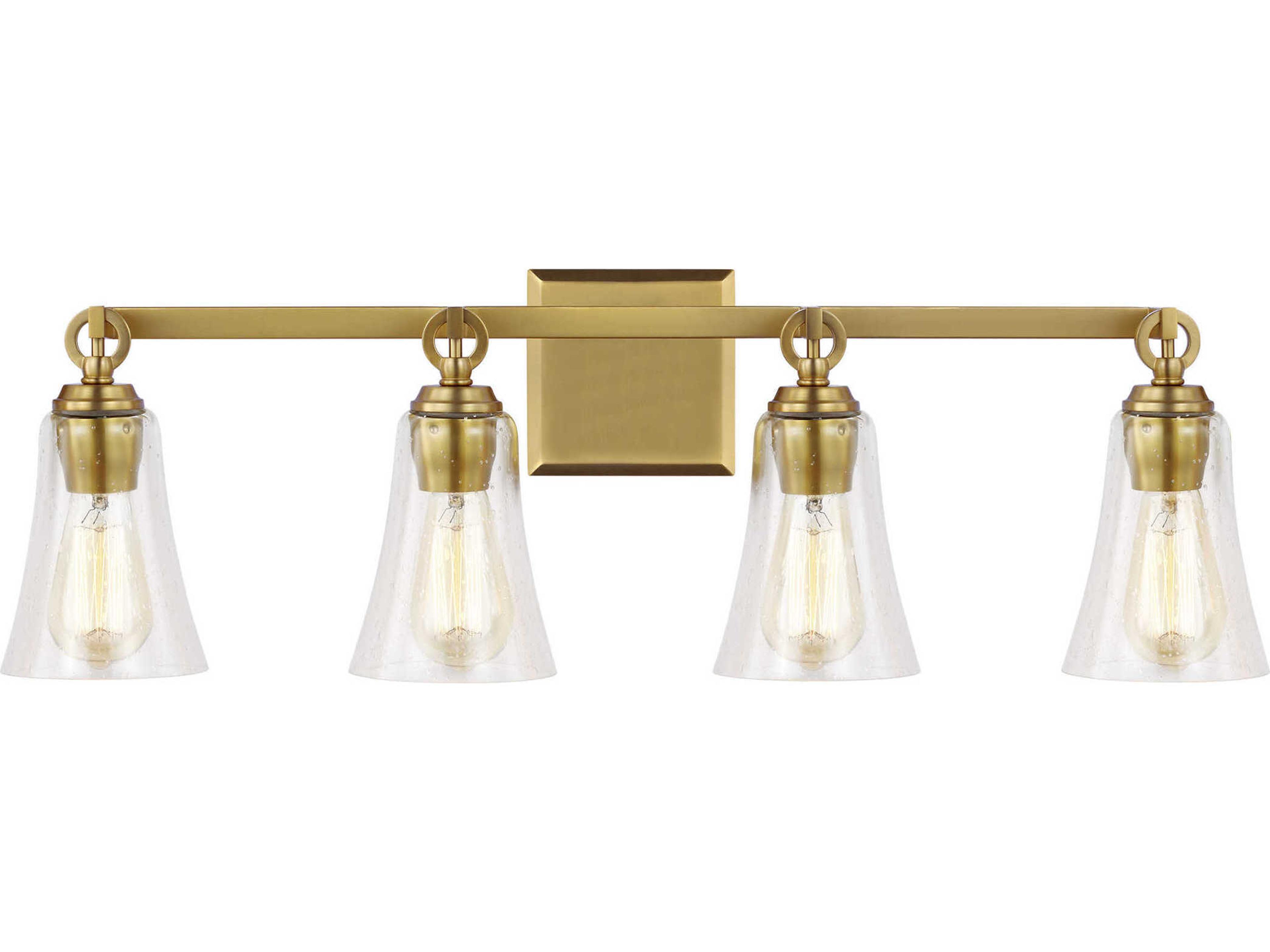 Visual Comfort Studio Monterro 4-Light Burnished Brass Vanity Light
