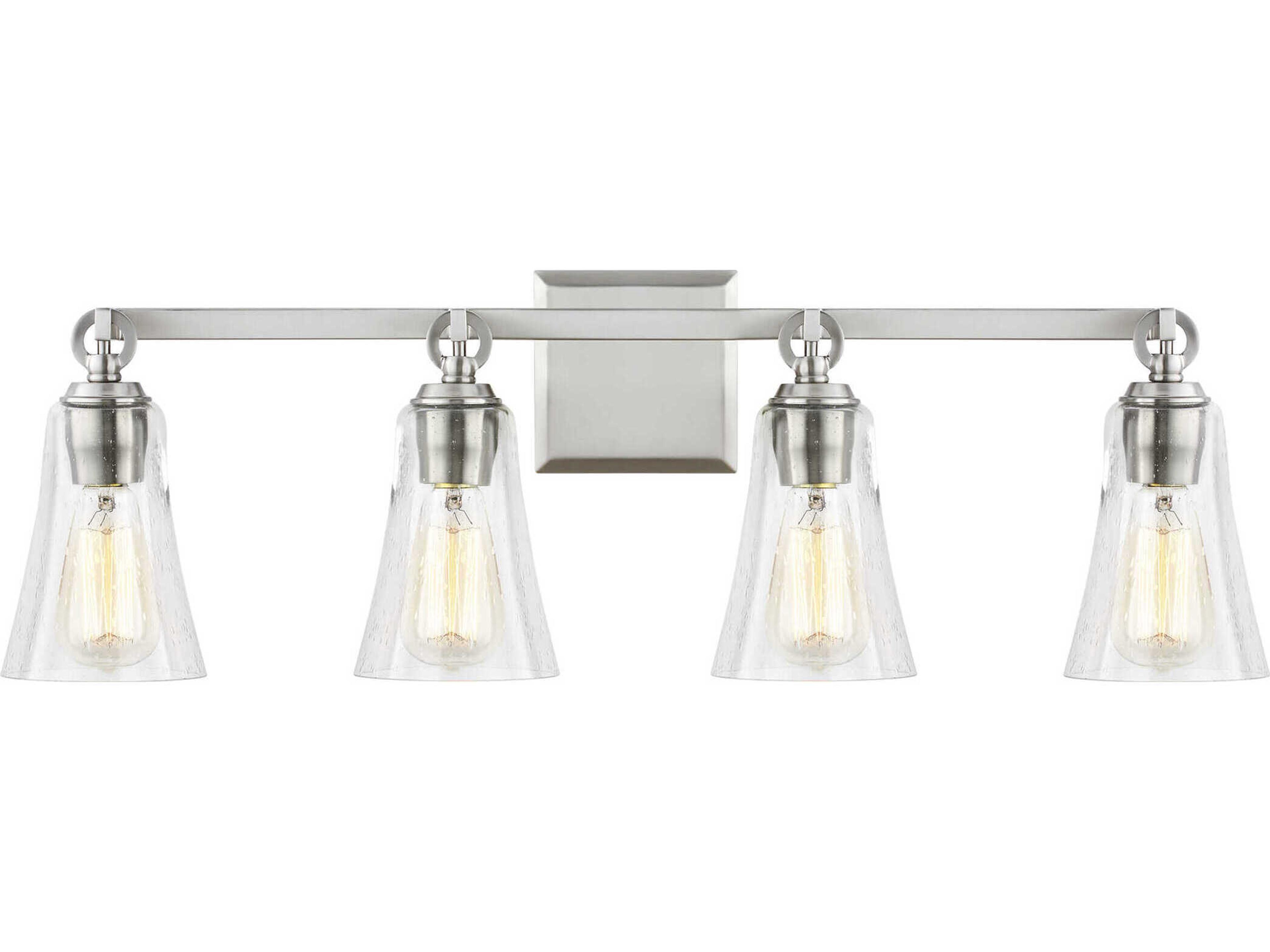 Visual Comfort Studio Monterro 4-Light Satin Nickel Vanity Light