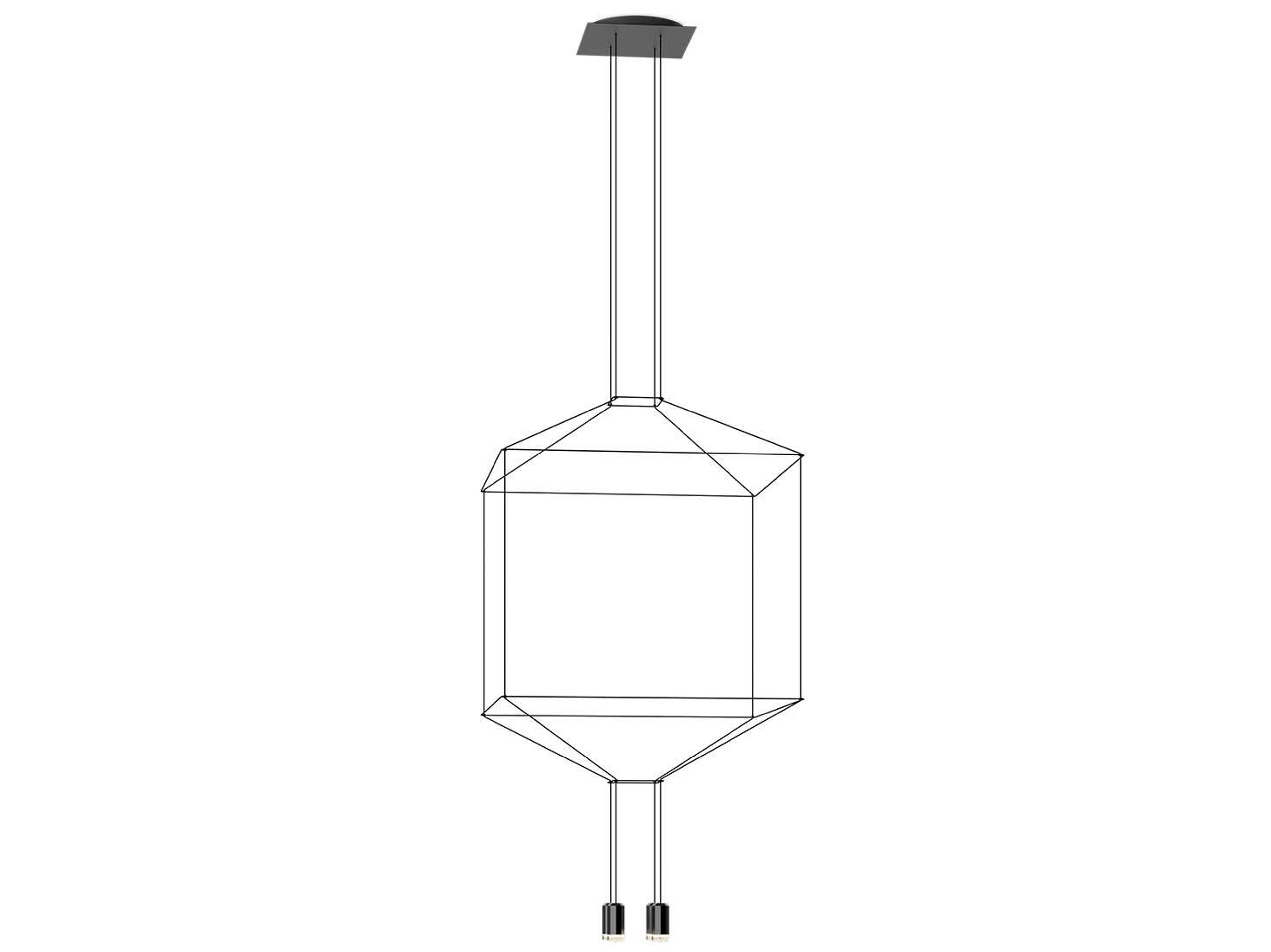 Wireflow 4-Light Black Geometric Pendant