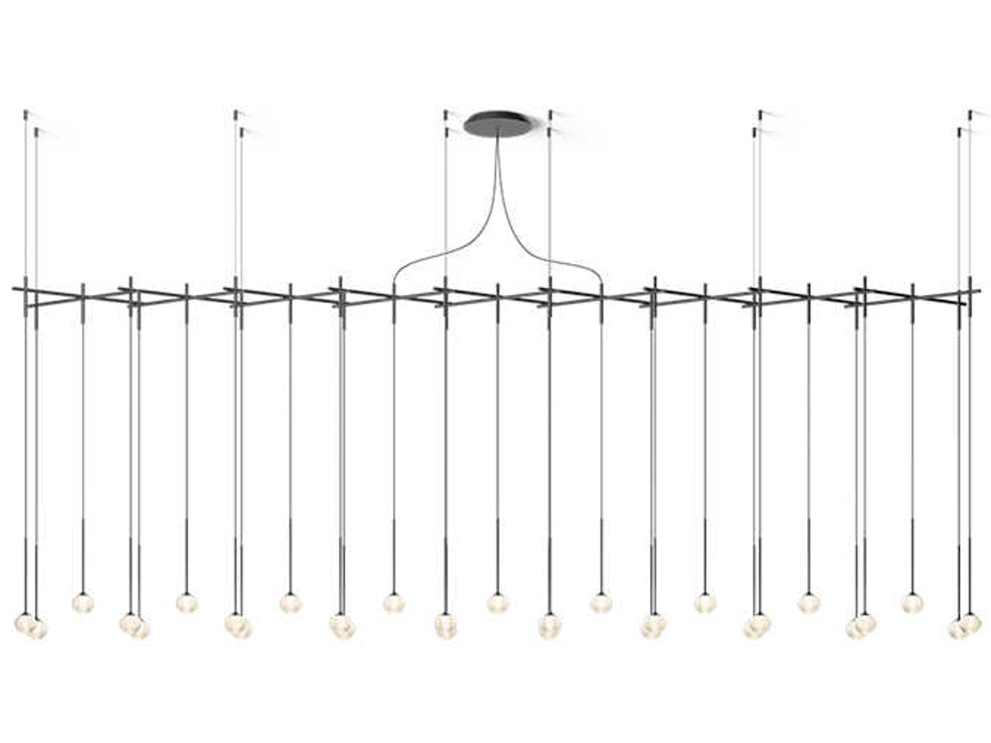 Vibia Algorithm 29-Light Graphite Gray Linear Island Pendant