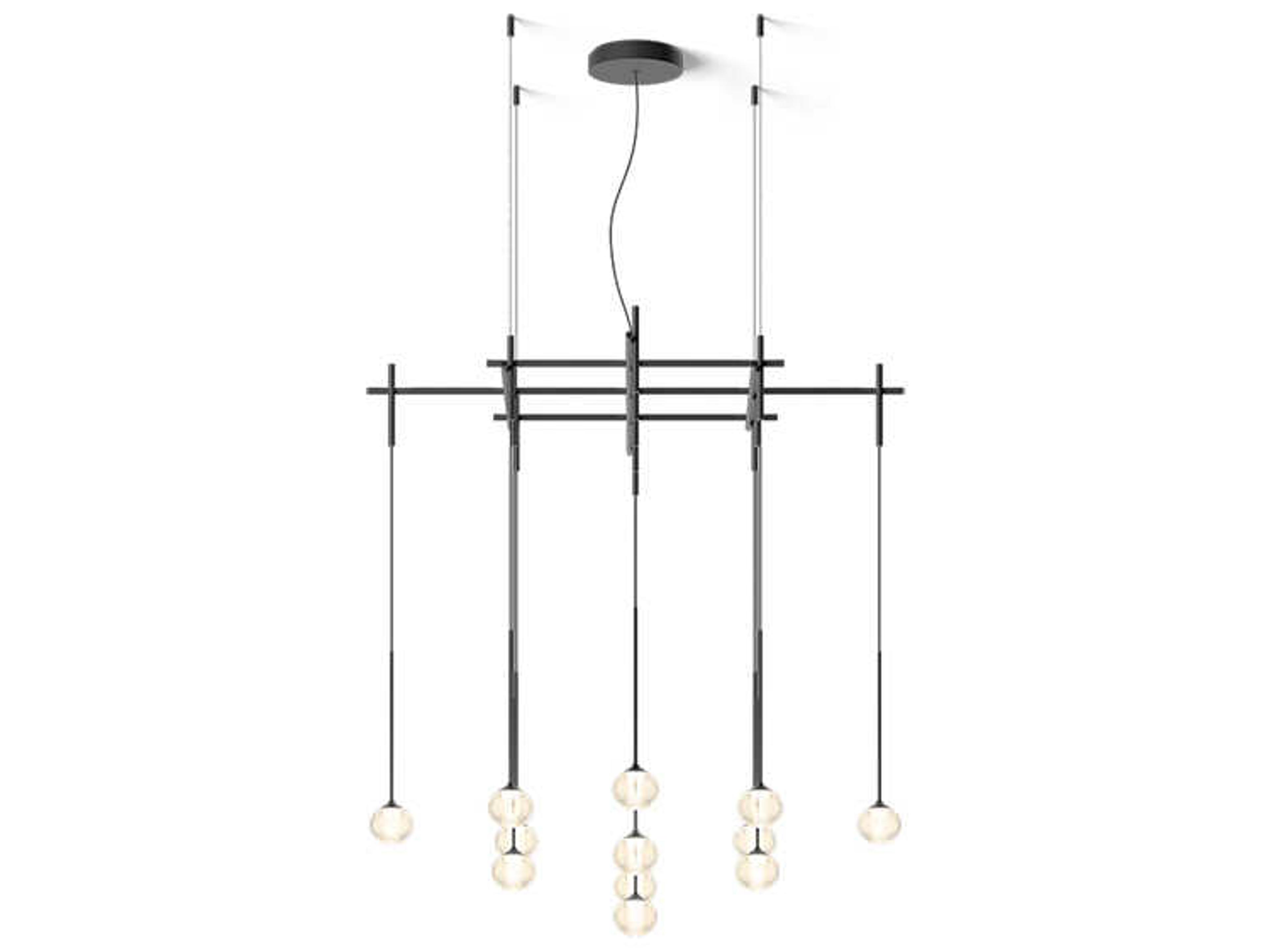 Vibia Algorithm 13-Light Graphite Gray Linear Pendant