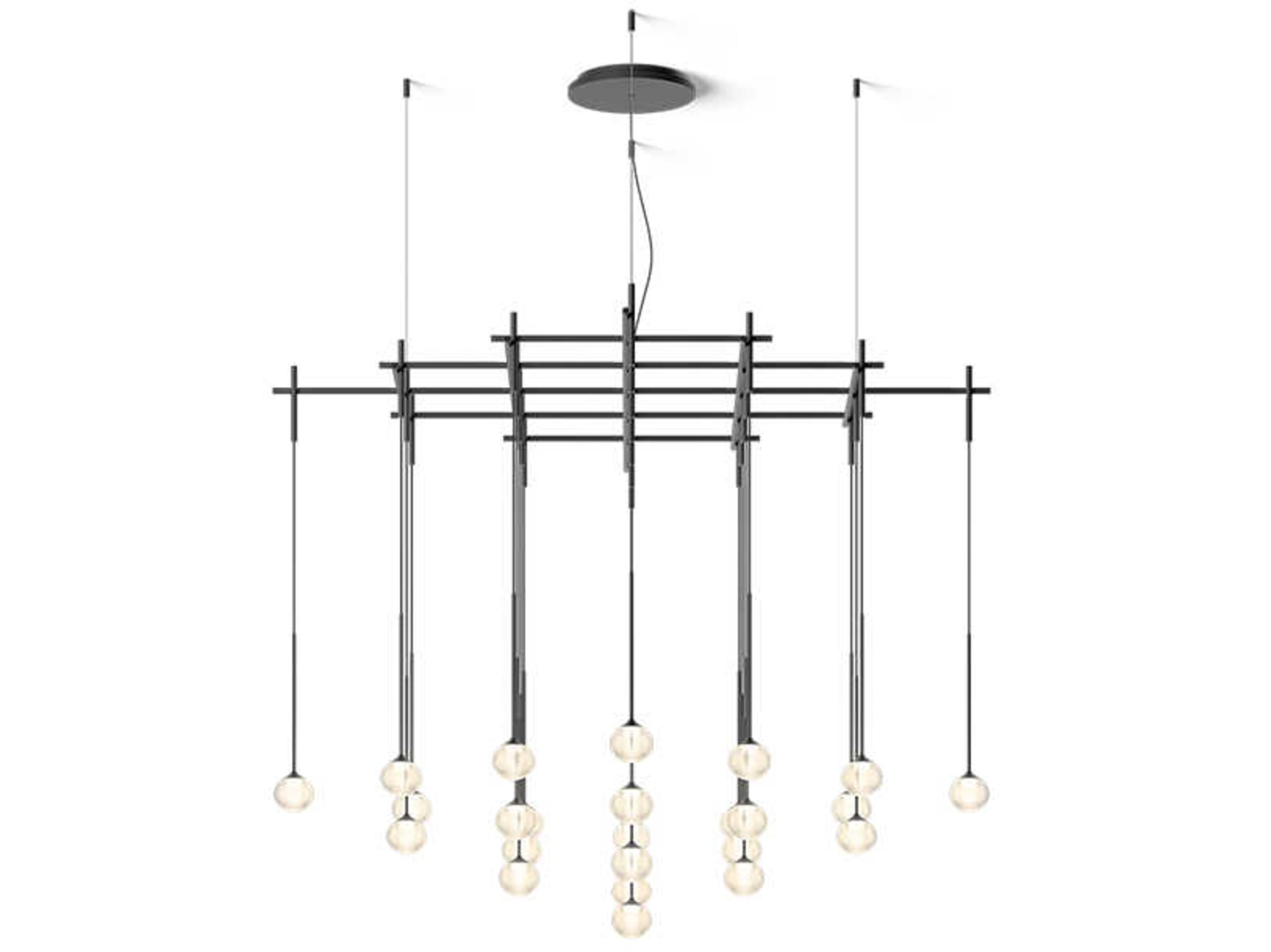 Vibia Algorithm 25-Light Graphite Gray Linear Pendant