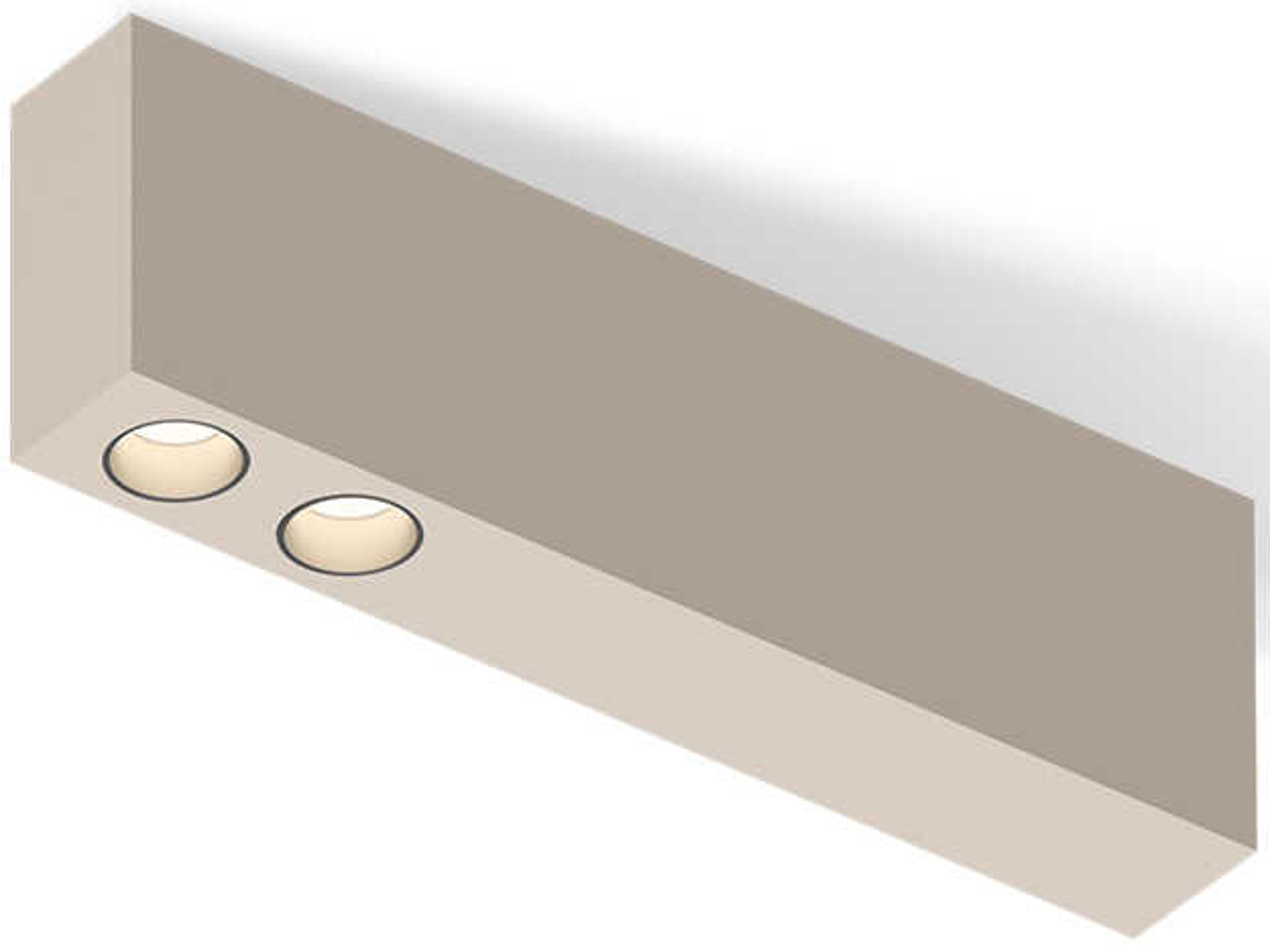 Vibia Offset 2-Light Off White Linear Flush Mount