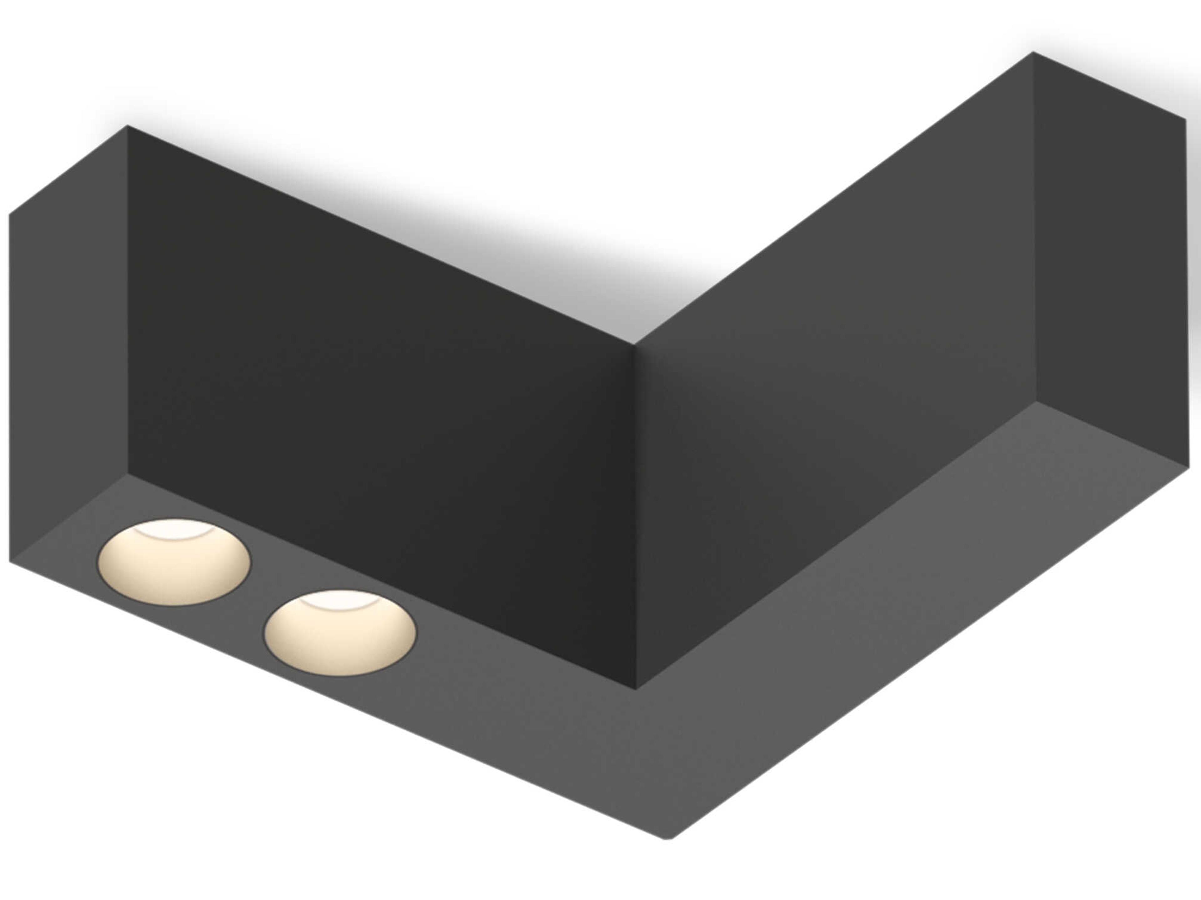 Vibia Offset 2-Light Black Geometric Linear Flush Mount