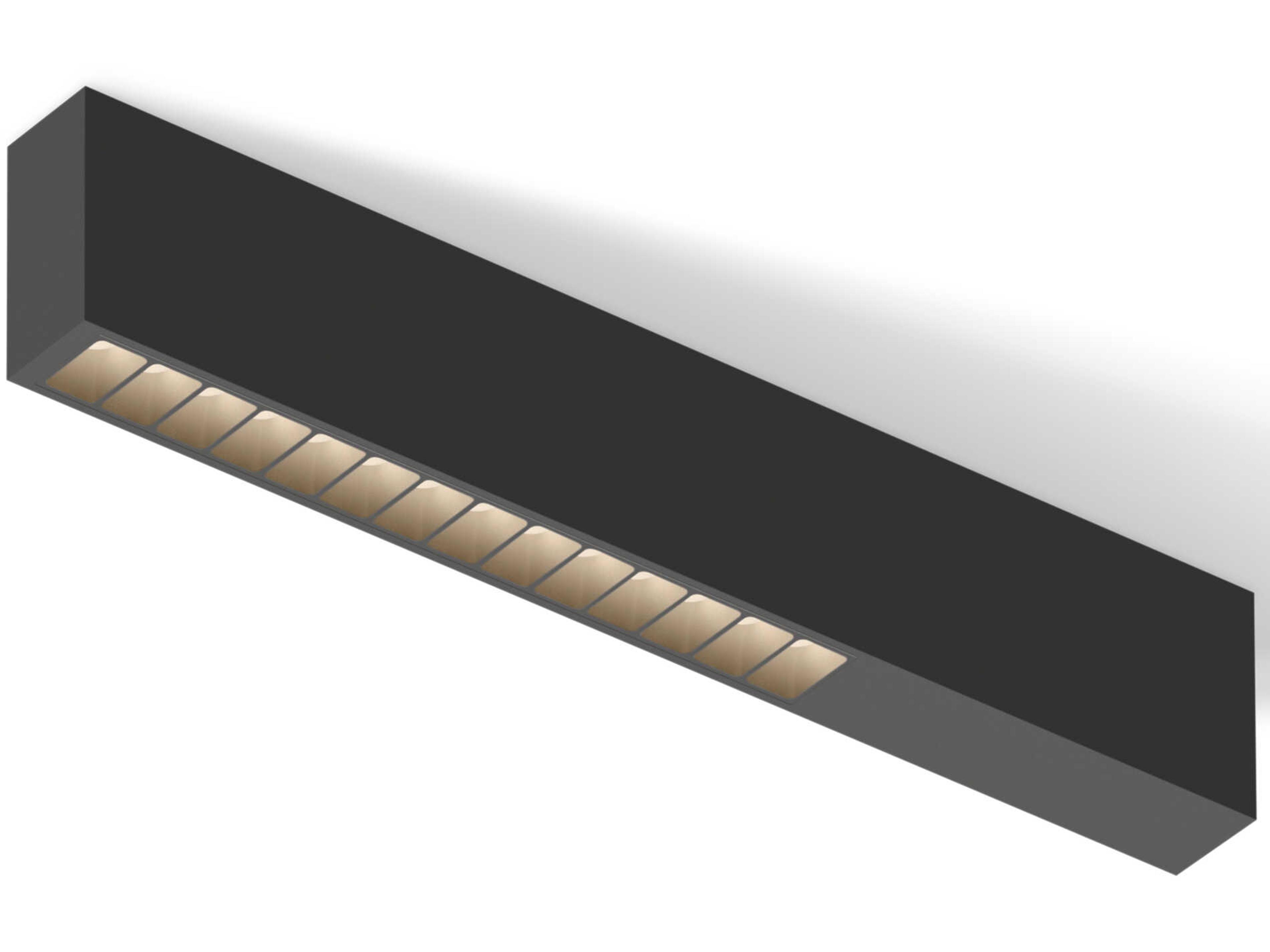 Vibia Offset 1-Light Black Linear Flush Mount