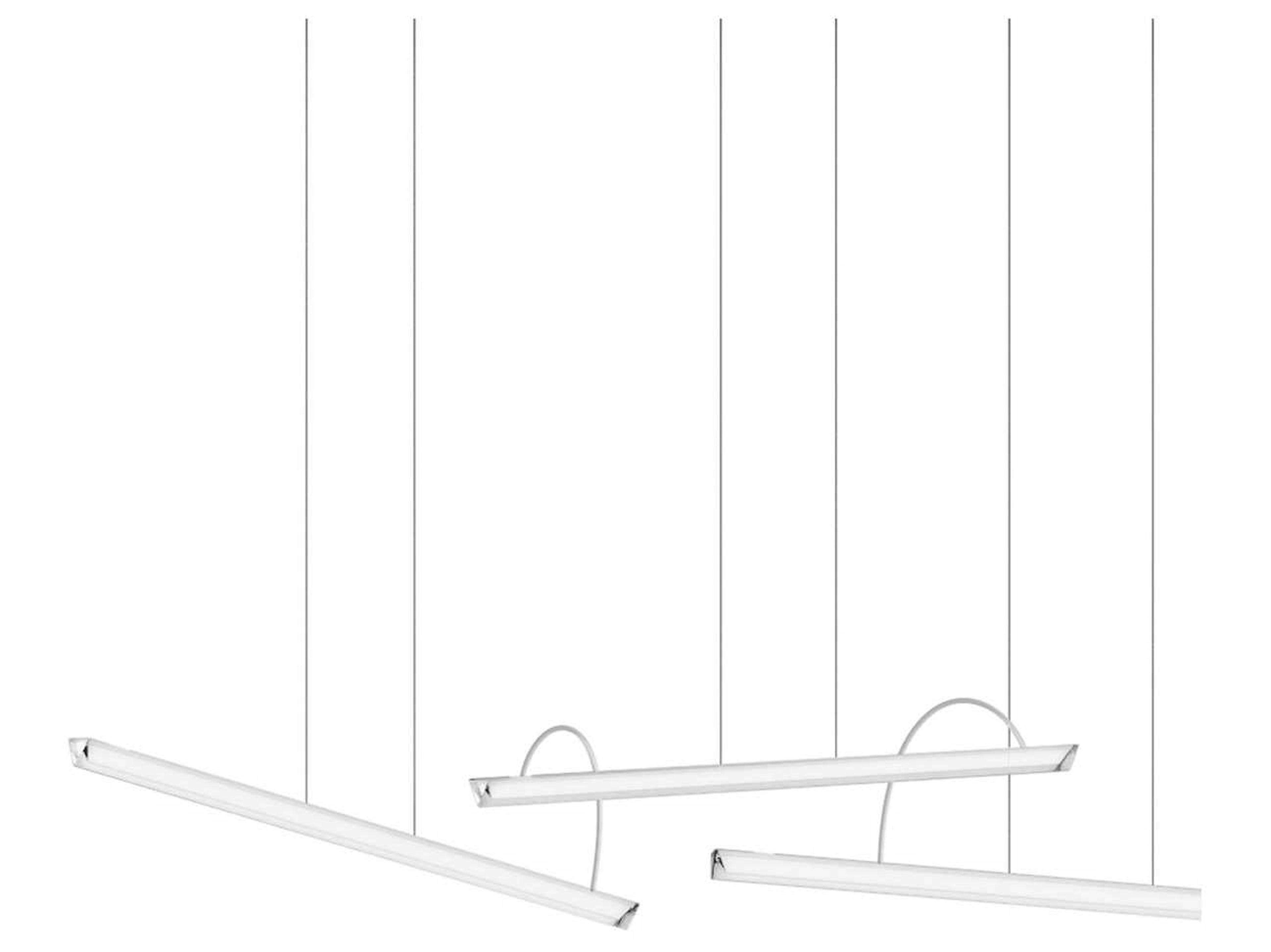 Vibia Halo Lineal 3-Light White Linear Island Pendant