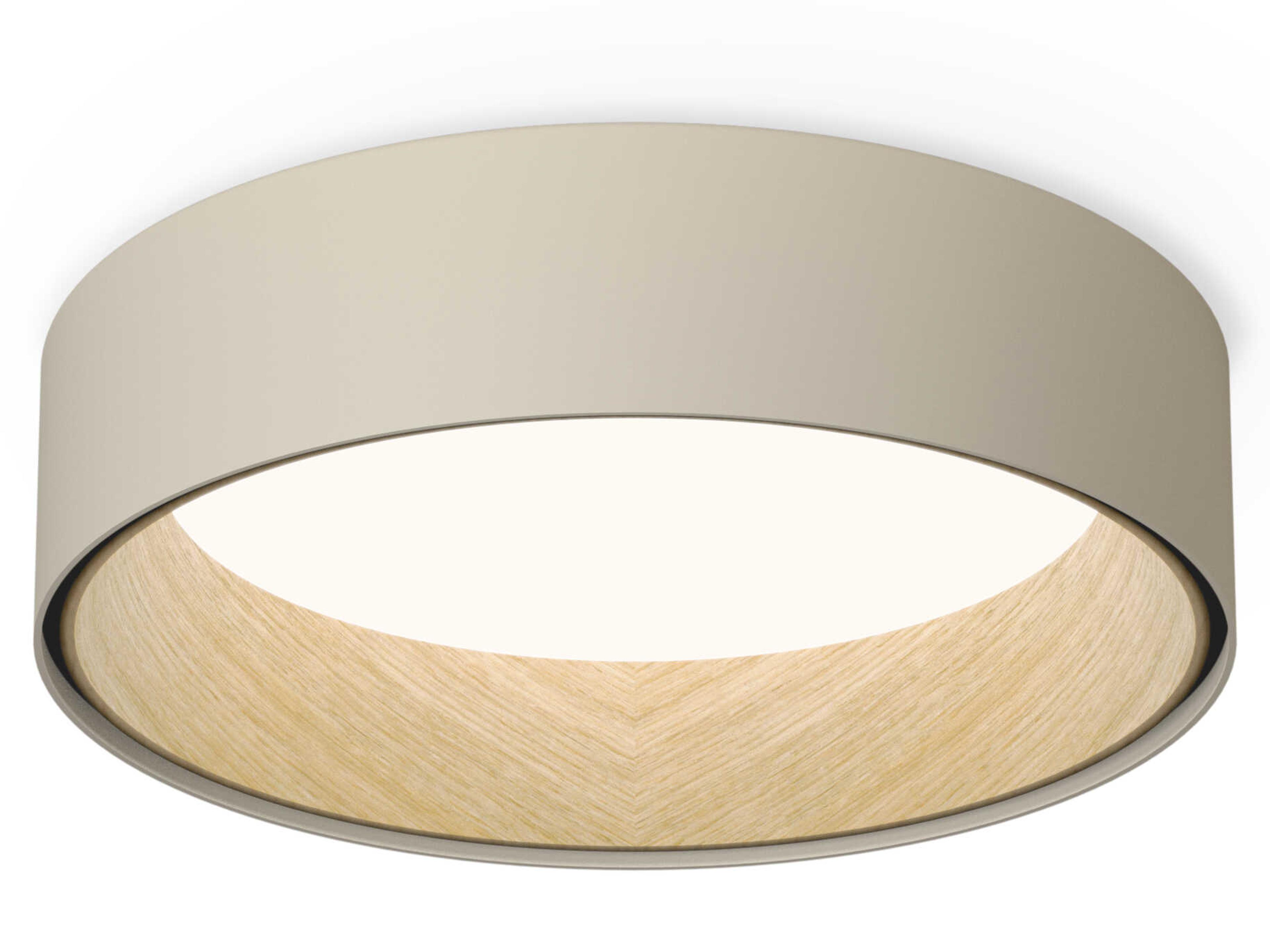 Vibia Duo 1-Light Cream Off White Drum Flush Mount