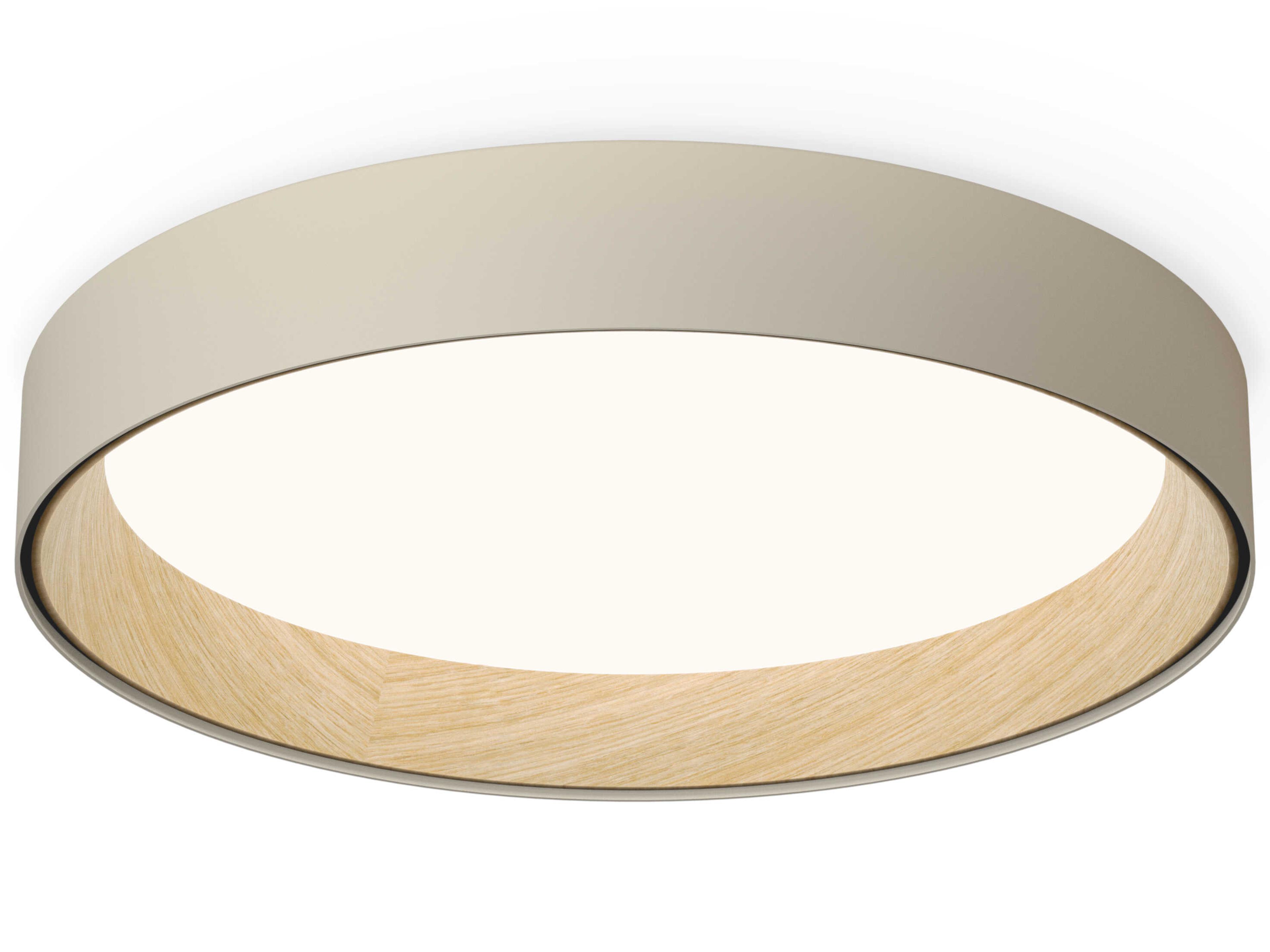 Vibia Duo 1-Light Cream Off White Round Flush Mount
